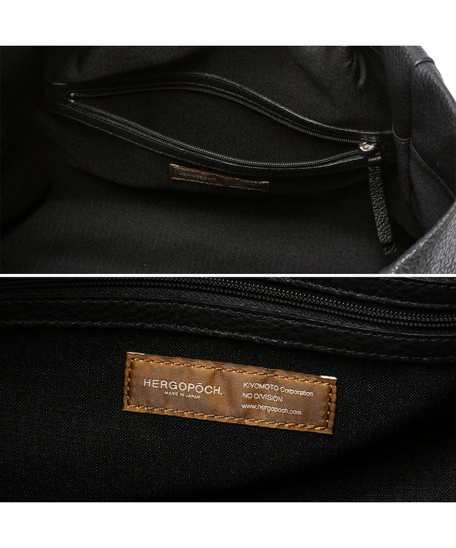 エルゴポック HERGOPOCH 新商品/エルゴポック/TC/Soft Shrink Leather/2WAYトートバッグ/ファスナーポケット/2WAY/バックル式ショルダーストラップ【tc-t (トープ) トープ