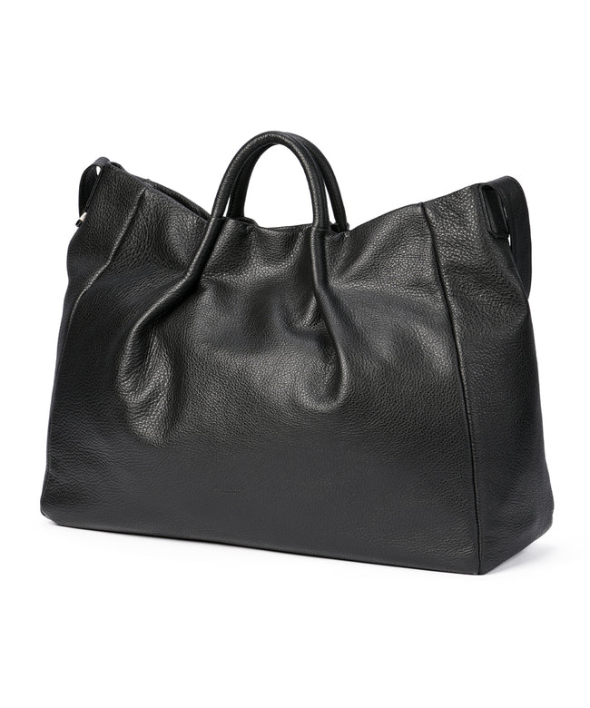 エルゴポック HERGOPOCH 新商品/エルゴポック/TC/Soft Shrink Leather/2WAYトートバッグ/ファスナーポケット/2WAY/バックル式ショルダーストラップ【tc-t (ブラック) ブラック