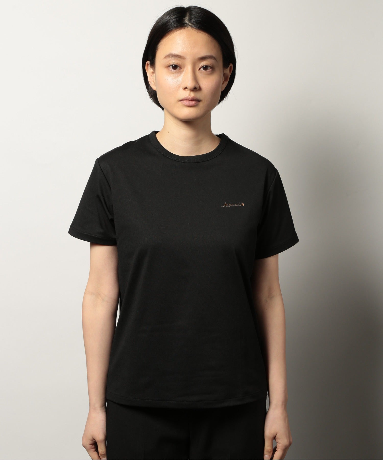 ジュガードフォーティーン jugaad14 【jugaad14 / ジュガードフォーティーン】Wave Tee Healthy Fit Tシャツ 半袖 ワンポイント ロゴ (ブラック系その他3) ブラック系その他3