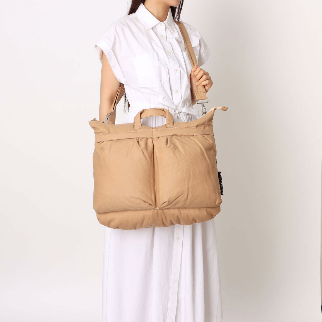 メゾンキャンバス MAISON CANVVAS M1150 HELMET TOTE (ベージュ) ベージュ