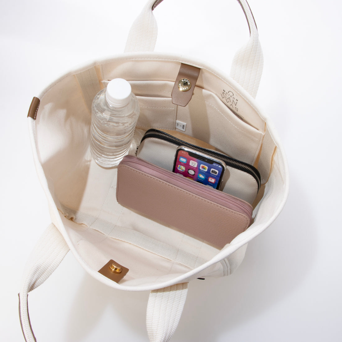 メゾンキャンバス MAISON CANVVAS M1001 MAISON CANVVAS TOTE S (ホワイト) ホワイト