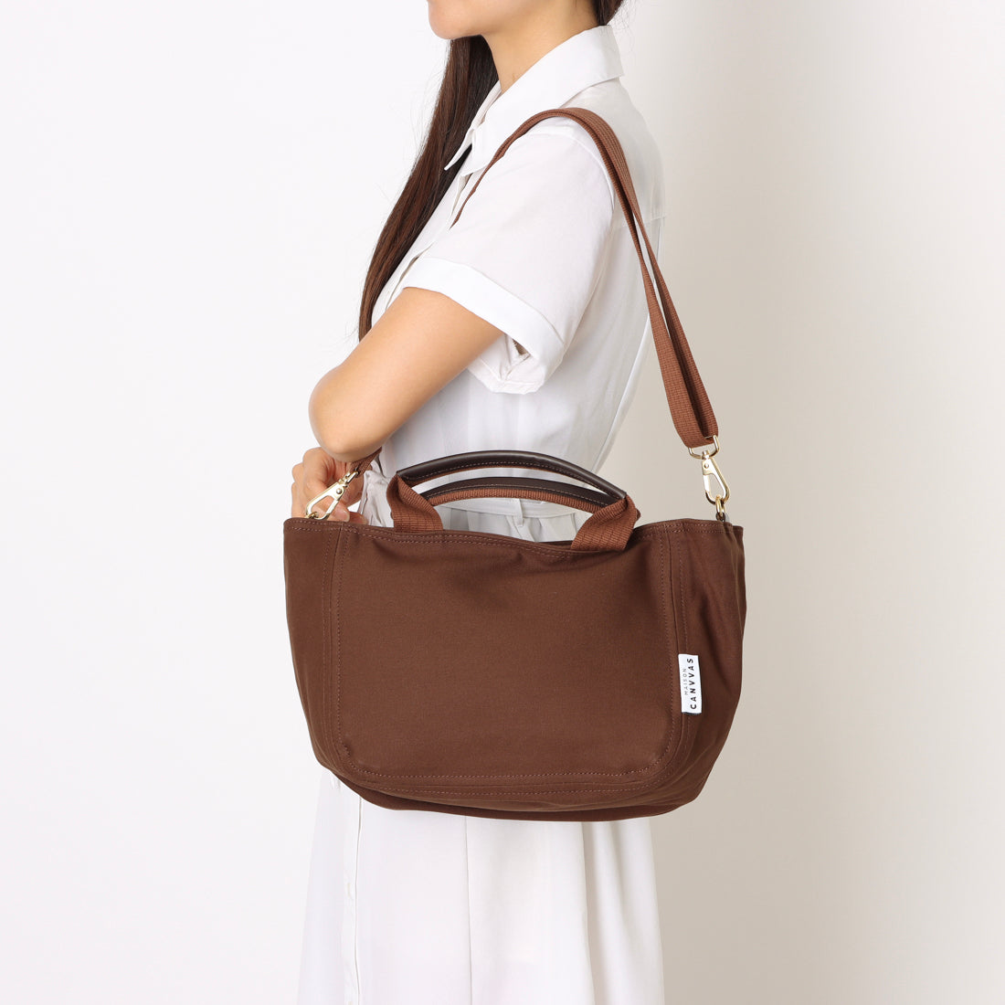 メゾンキャンバス MAISON CANVVAS M1076 MAISON TOTE&SHOULDER S (チョコ) チョコ