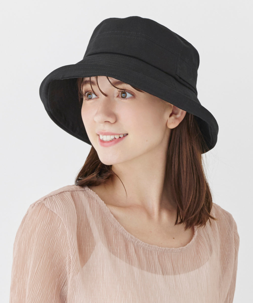 ミルサ milsa milsaレディース UVカットエッジアップセーラー,BLACK (01)