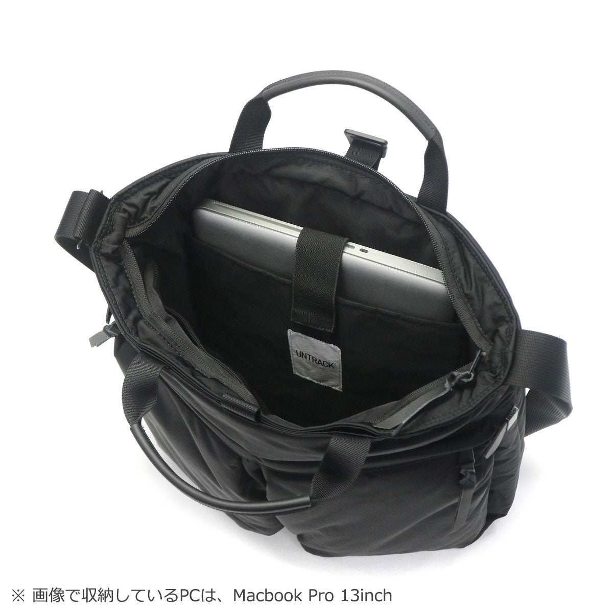 アントラック UNTRACK トートバッグ メンズ レディース 大きめ ファスナー付き A4 大容量 2WAY ショルダー 軽量 PC 撥水 斜めがけ ヘルメットバッグ CITY / DS Tote Shoulder 60213(グレー) グレー