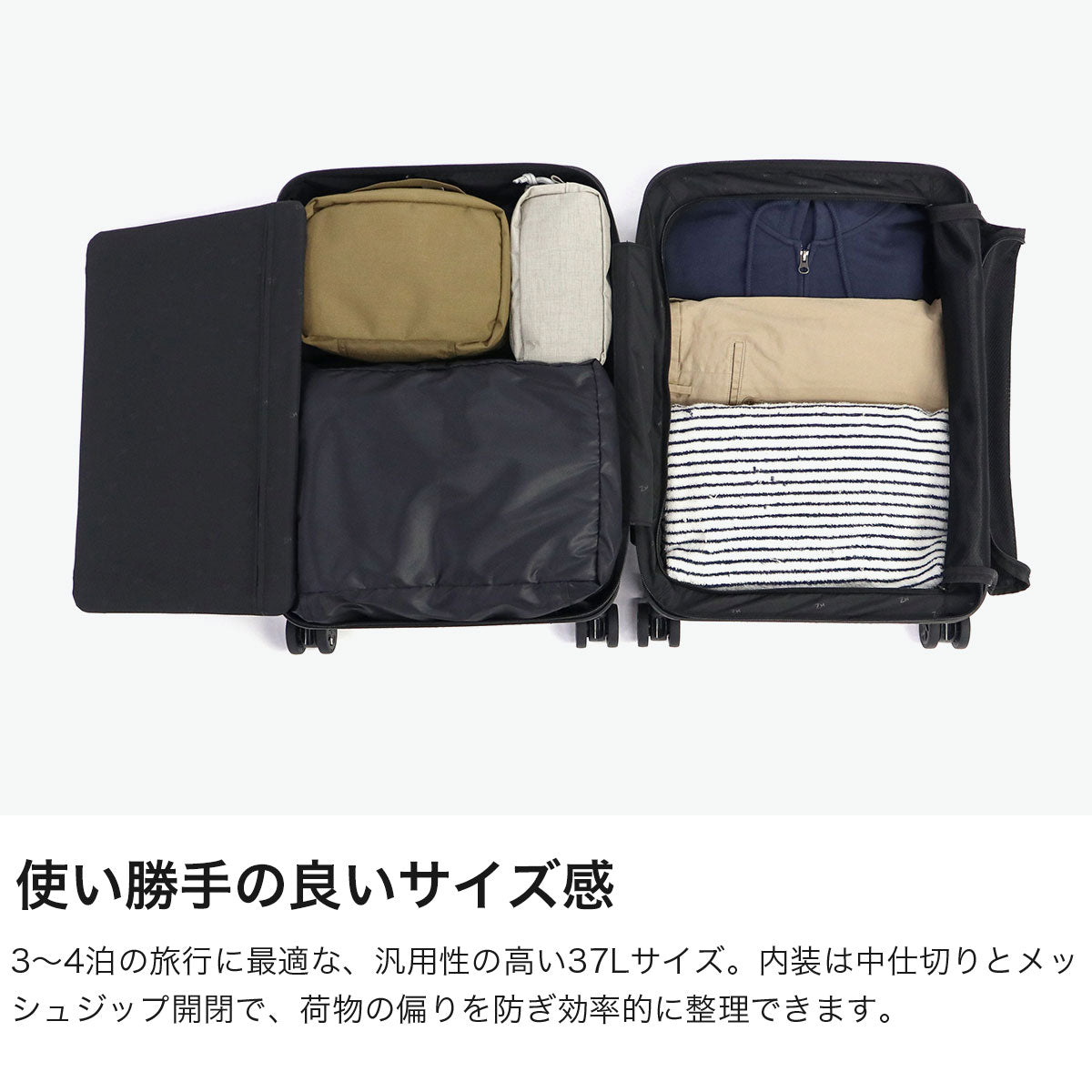 ゼロハリバートン ZERO HALLIBURTON 正規品10年保証 スーツケース Sサイズ 軽量 軽い S 双輪 静音 旅行 出張 ビジネス Classic Lightweight 4 Continental Carry-On 37L 81363(クリーム) クリーム