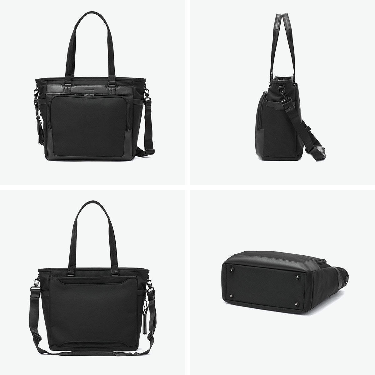 ゼロハリバートン ZERO HALLIBURTON 正規品5年保証 トートバッグ メンズ 出張 PC 14inch キャリーオン 大きい ブランド ビジネストート ショルダー 通勤 A4 B4 18L 2WAY ZEST3 Tote Bag 81737 (ブラック) ブラック