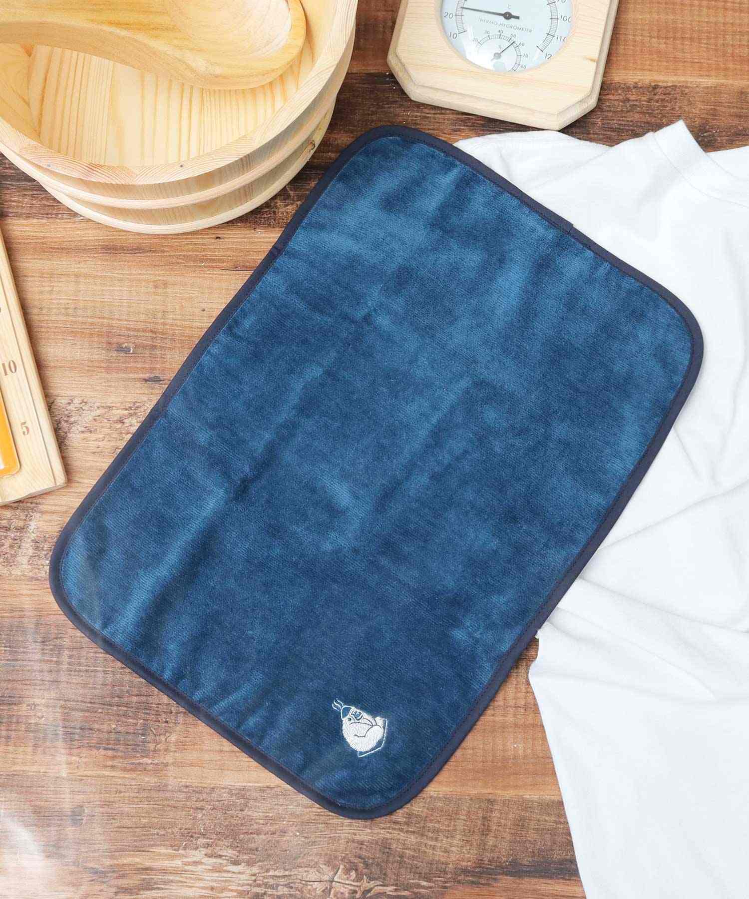 ゴリラックス ごリラックス 日本製 今治タオル サウナマット サウナタオル 2WAY サ活 サ旅 お風呂 (サウナネイビー) サウナネイビー