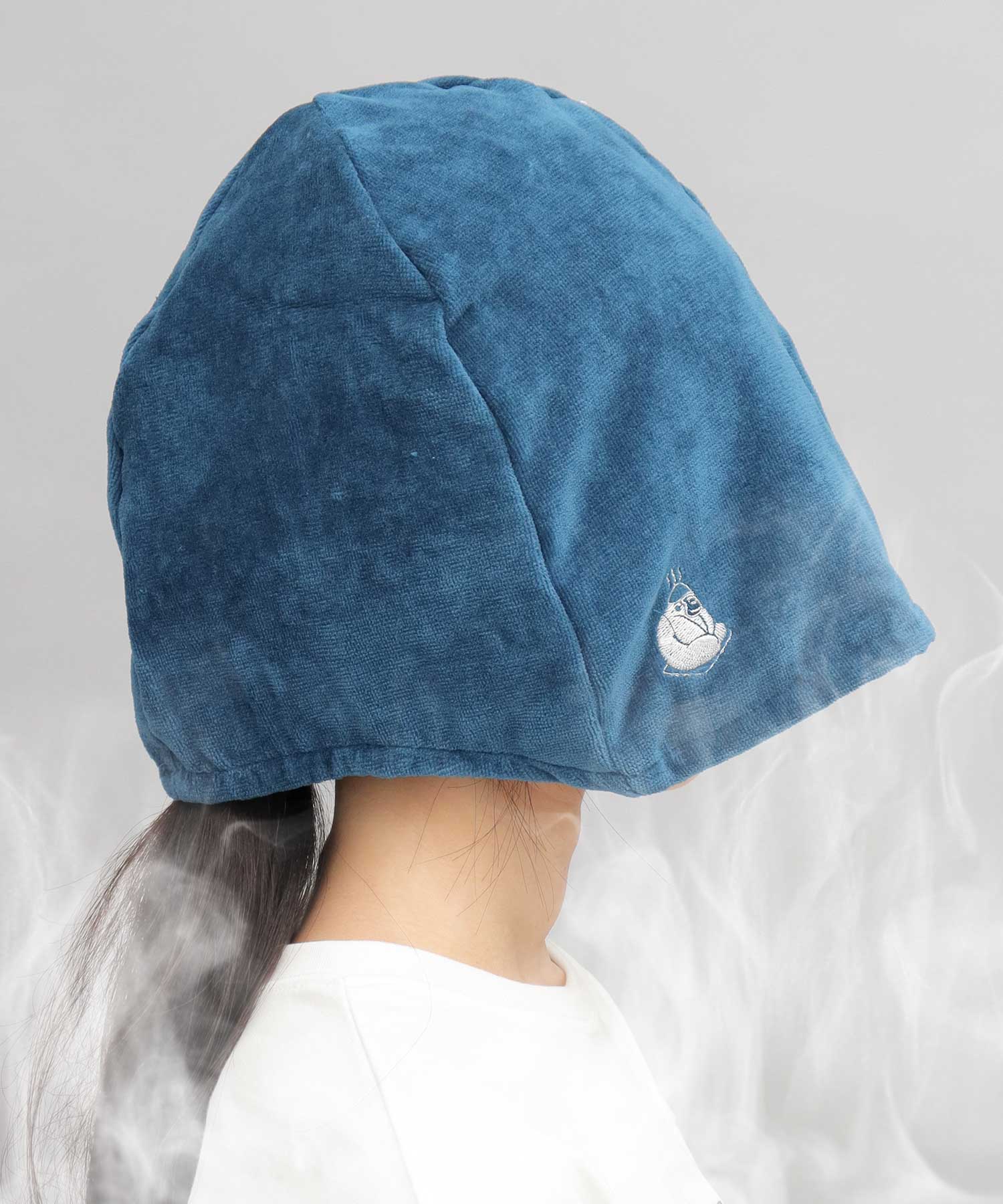 ゴリラックス ごリラックス 日本製 今治タオル 瞑想サウナハット 入浴 温泉 サウナ 帽子,サウナネイビー