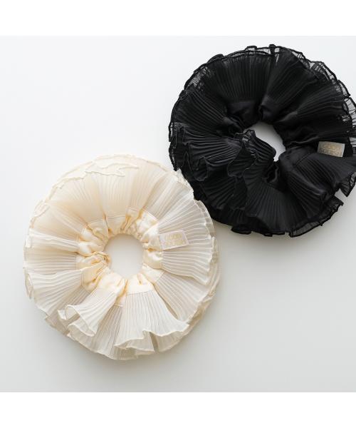 GOOD SQUISH シュシュ B-E-A-UTIFUL COLLECTION フリル (ブラック) ブラック