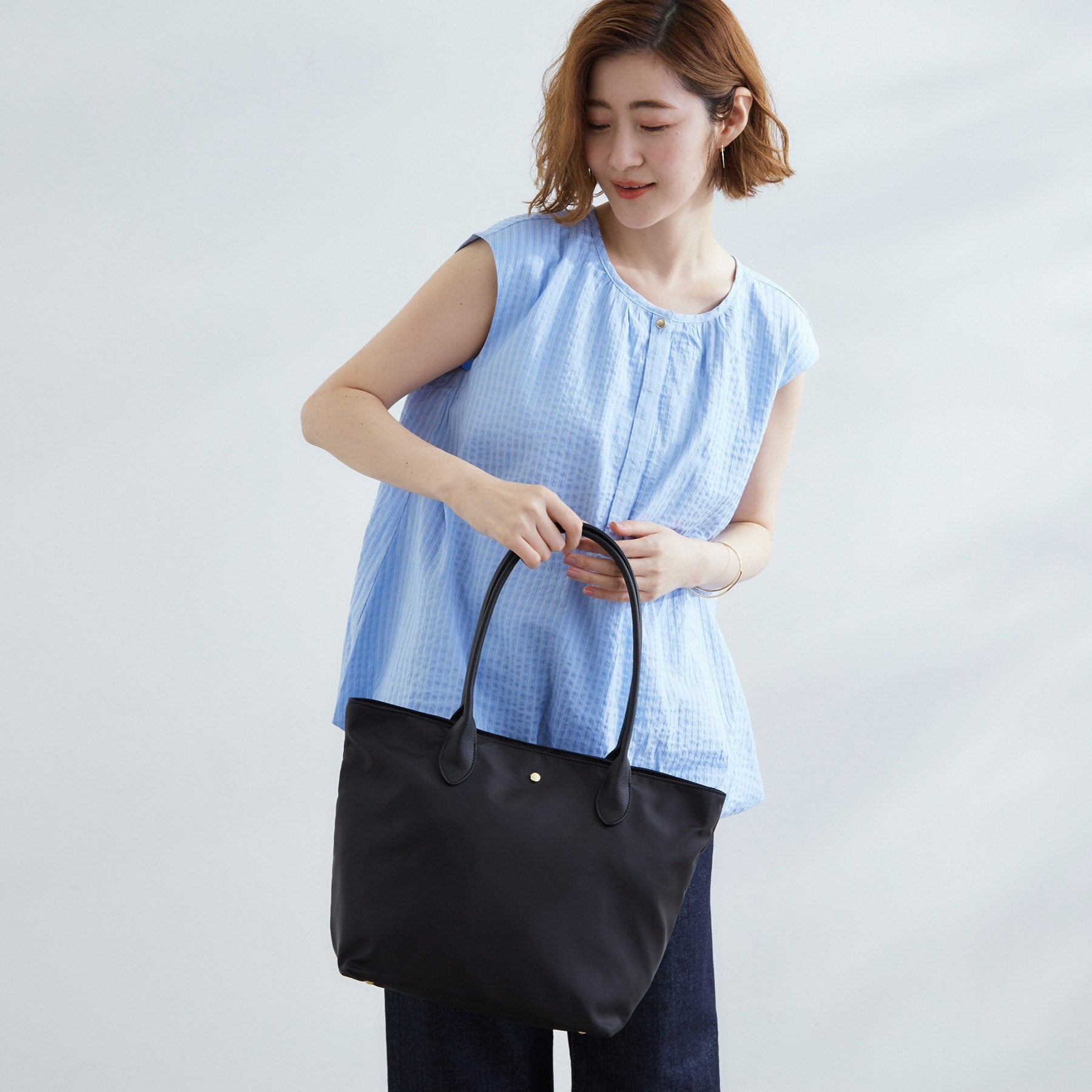 グローブ grove 【撥水・軽量】シンプルキャリーオントート (ブラック(019)) ブラック(019)