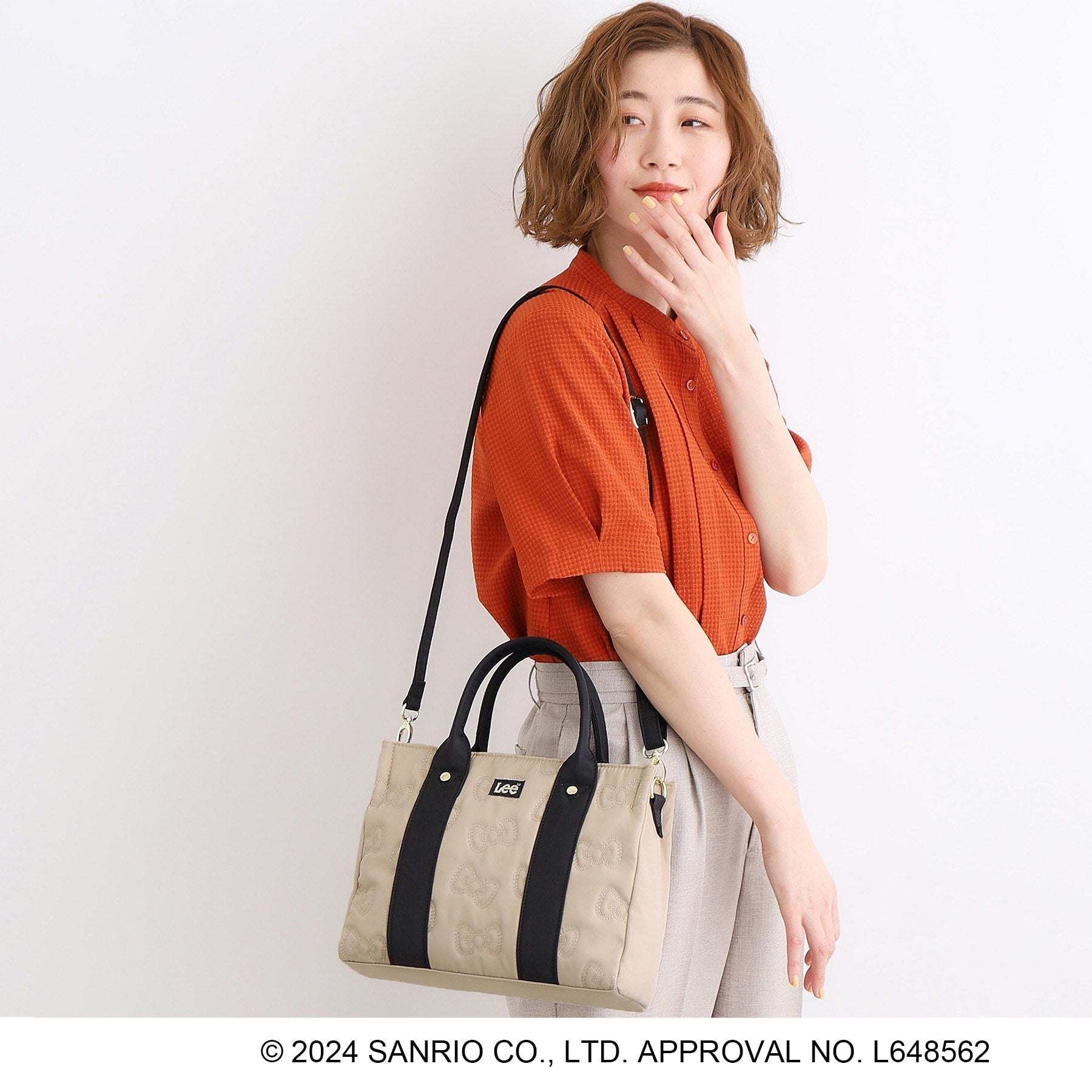 グローブ grove 【ハローキティLee別注】リボンキルト2WAYトート