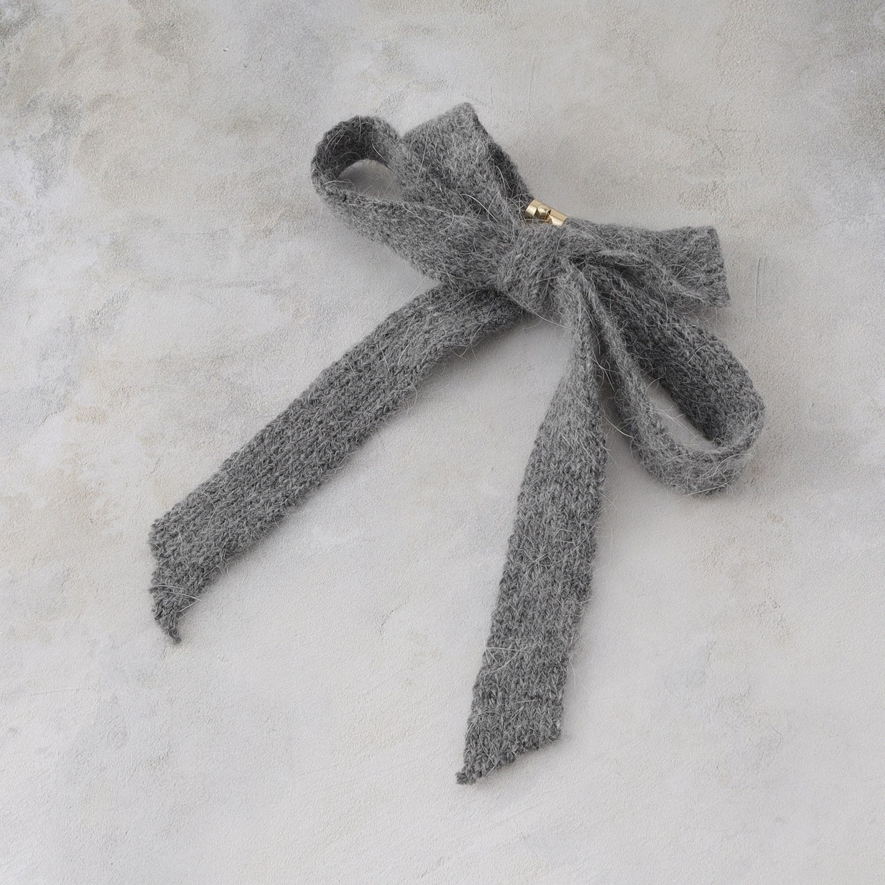 グローブ grove メニーウェイニットリボンヘアカフ (チャコールグレー(014)) チャコールグレー(014)