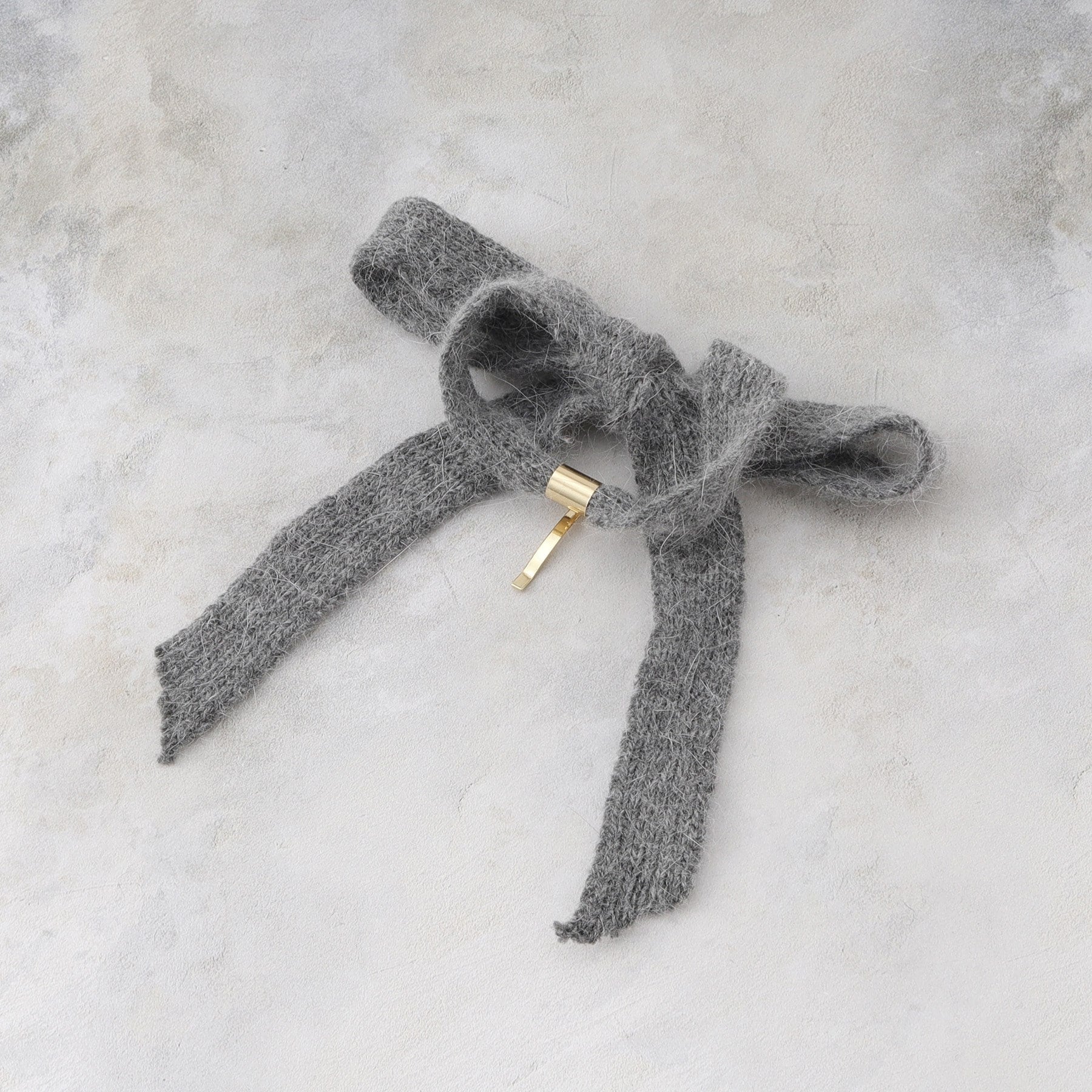 グローブ grove メニーウェイニットリボンヘアカフ (チャコールグレー(014)) チャコールグレー(014)