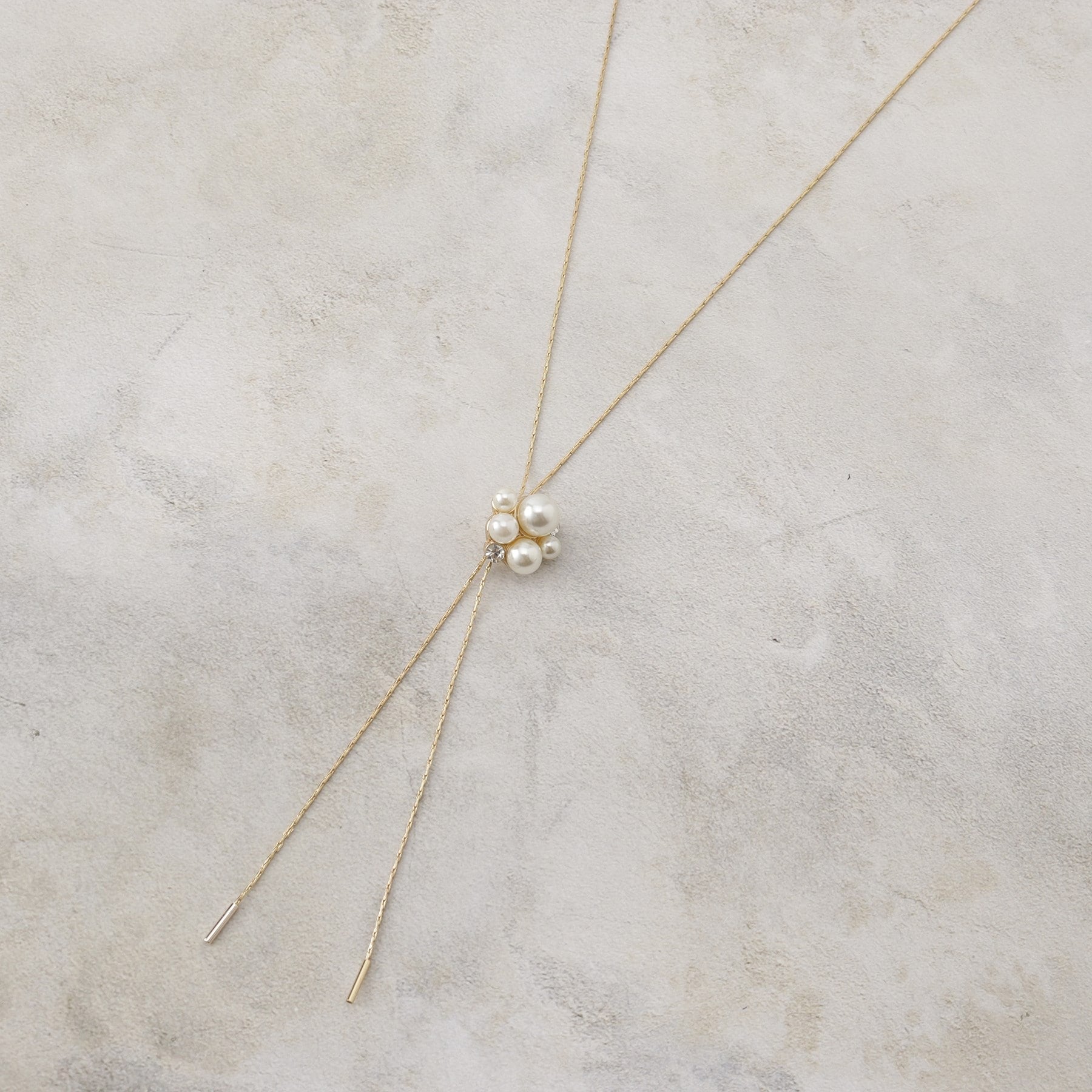 グローブ grove パール調ビジュースライドネックレス (ゴールド(007)) ゴールド(007)