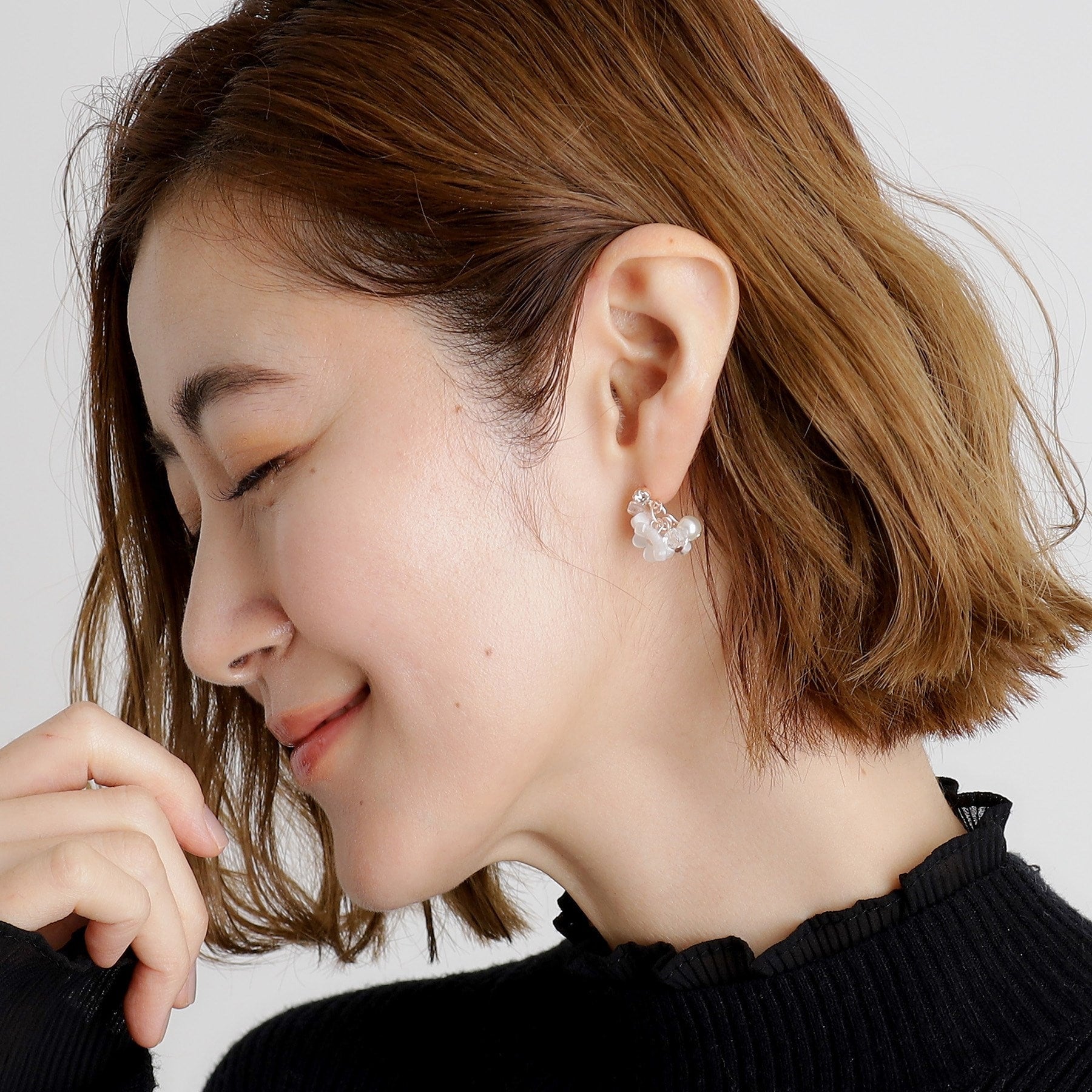 グローブ grove さくらモチーフフックピアス (ピンク(071)) ピンク(071)