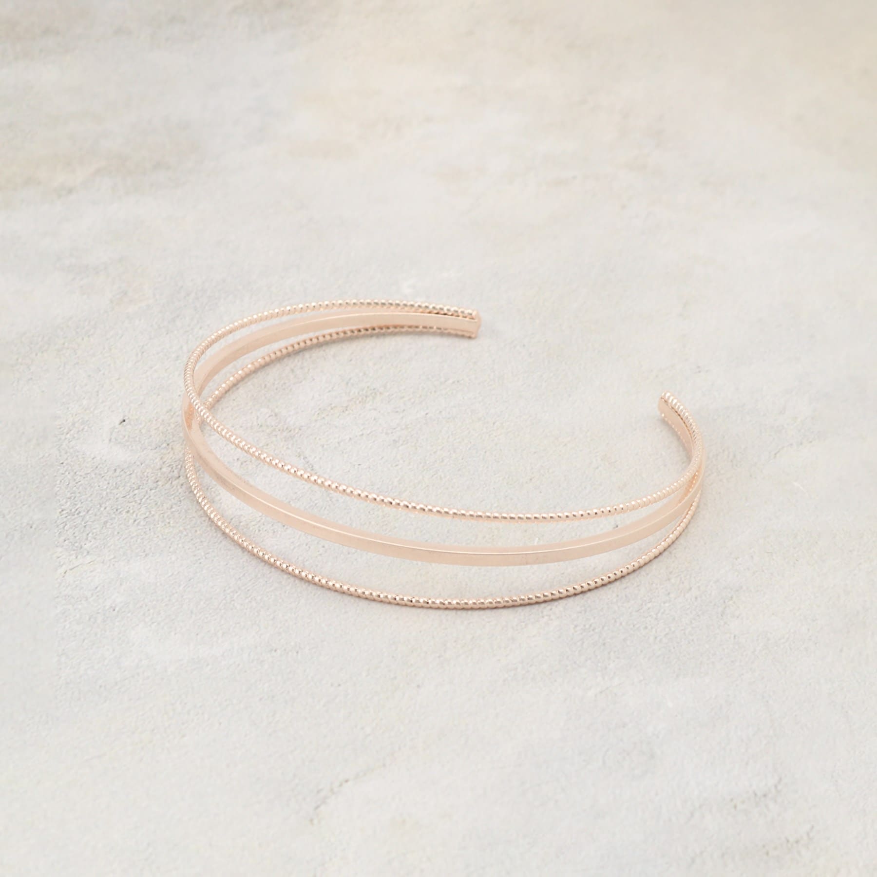 グローブ grove 3ラインメタルバングル (ピンクゴールド(005)) ピンクゴールド(005)