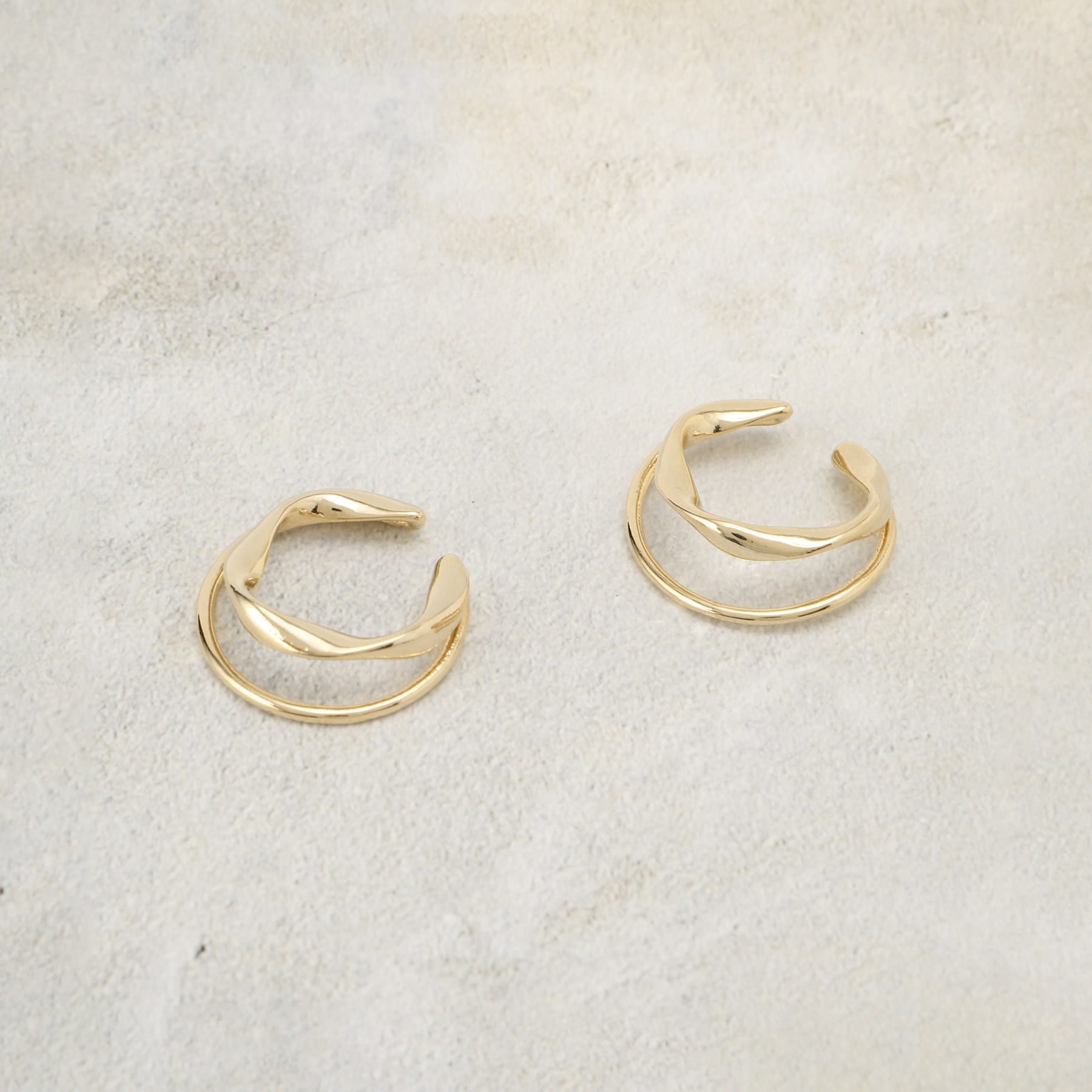 グローブ grove ダブルメタルラインイヤカフ (ゴールド(007)) ゴールド(007)