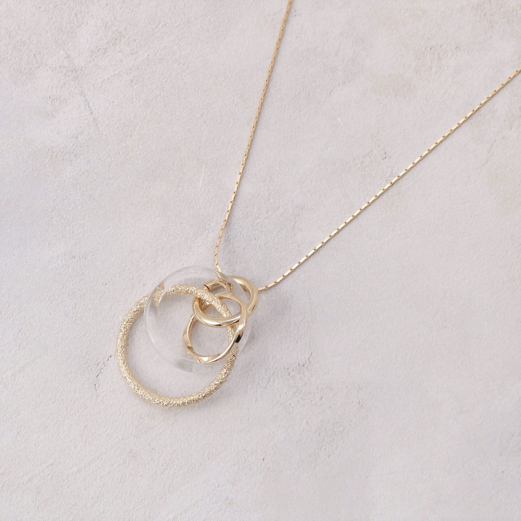 グローブ grove クリアパール調メニーリングネックレス (クリスタル/透明(000)) クリスタル/透明(000)