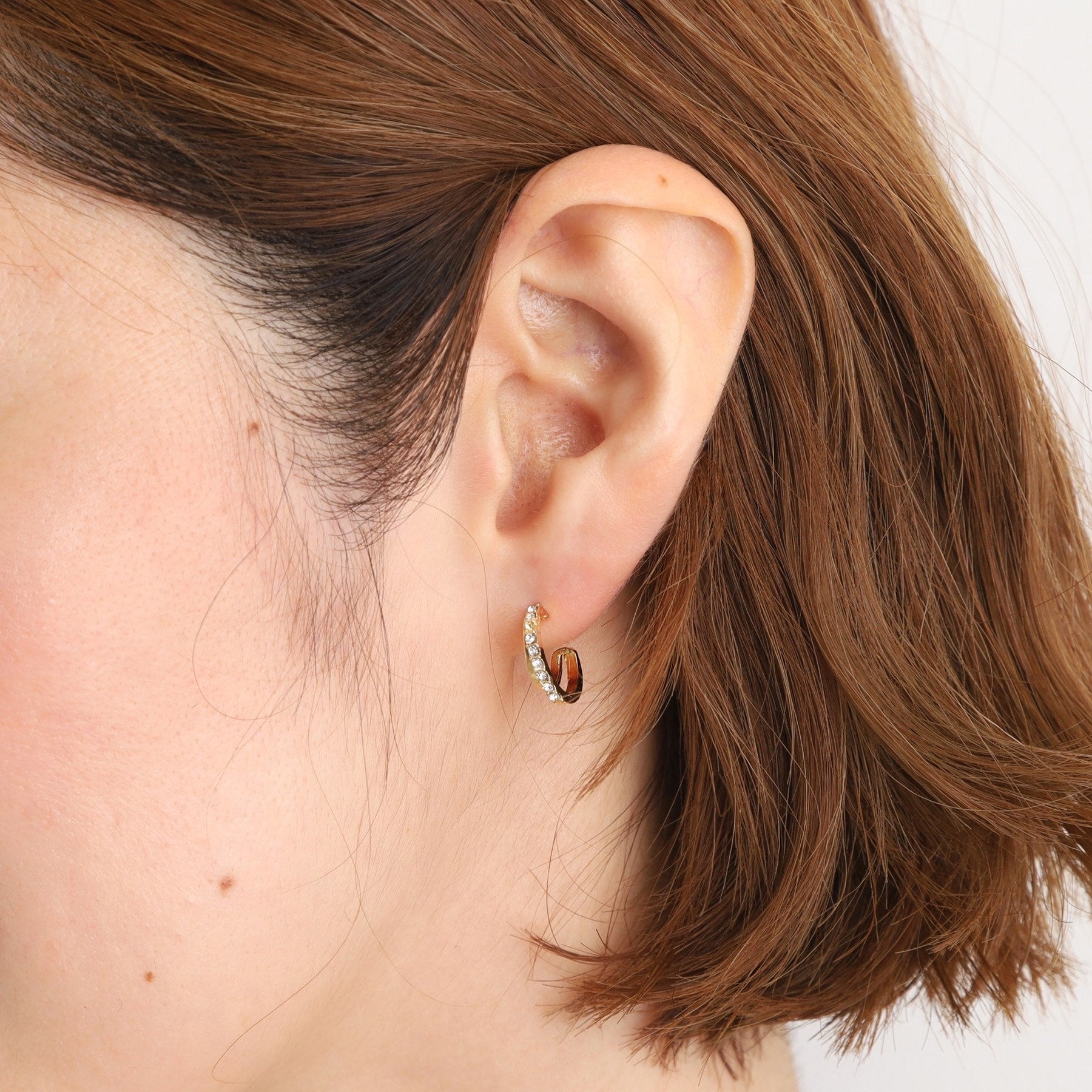 グローブ grove パール調ビジューフープデザインピアス (ゴールド(107)) ゴールド(107)