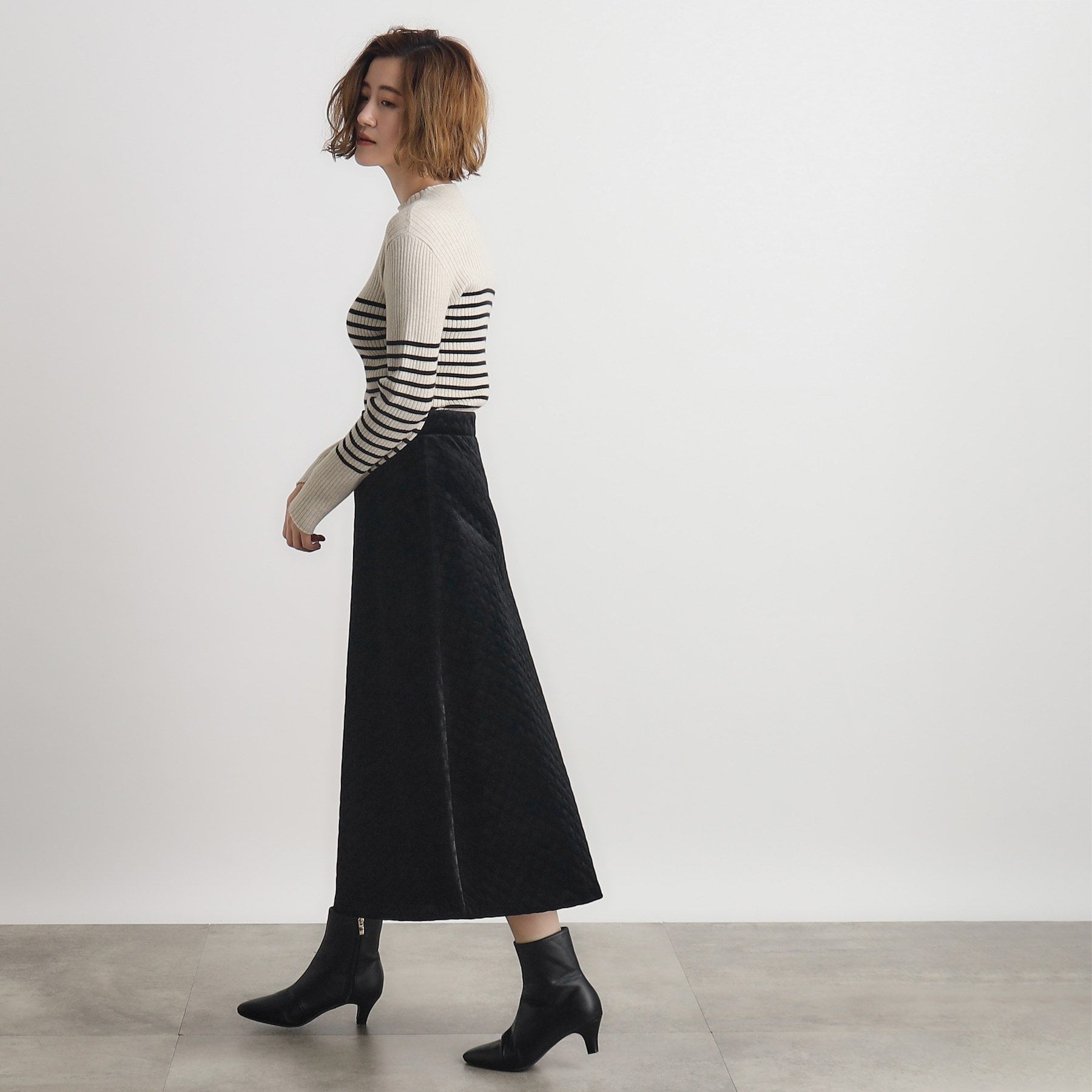 グローブ grove ベロアエンボススカート (オフホワイト(003)) オフホワイト(003)