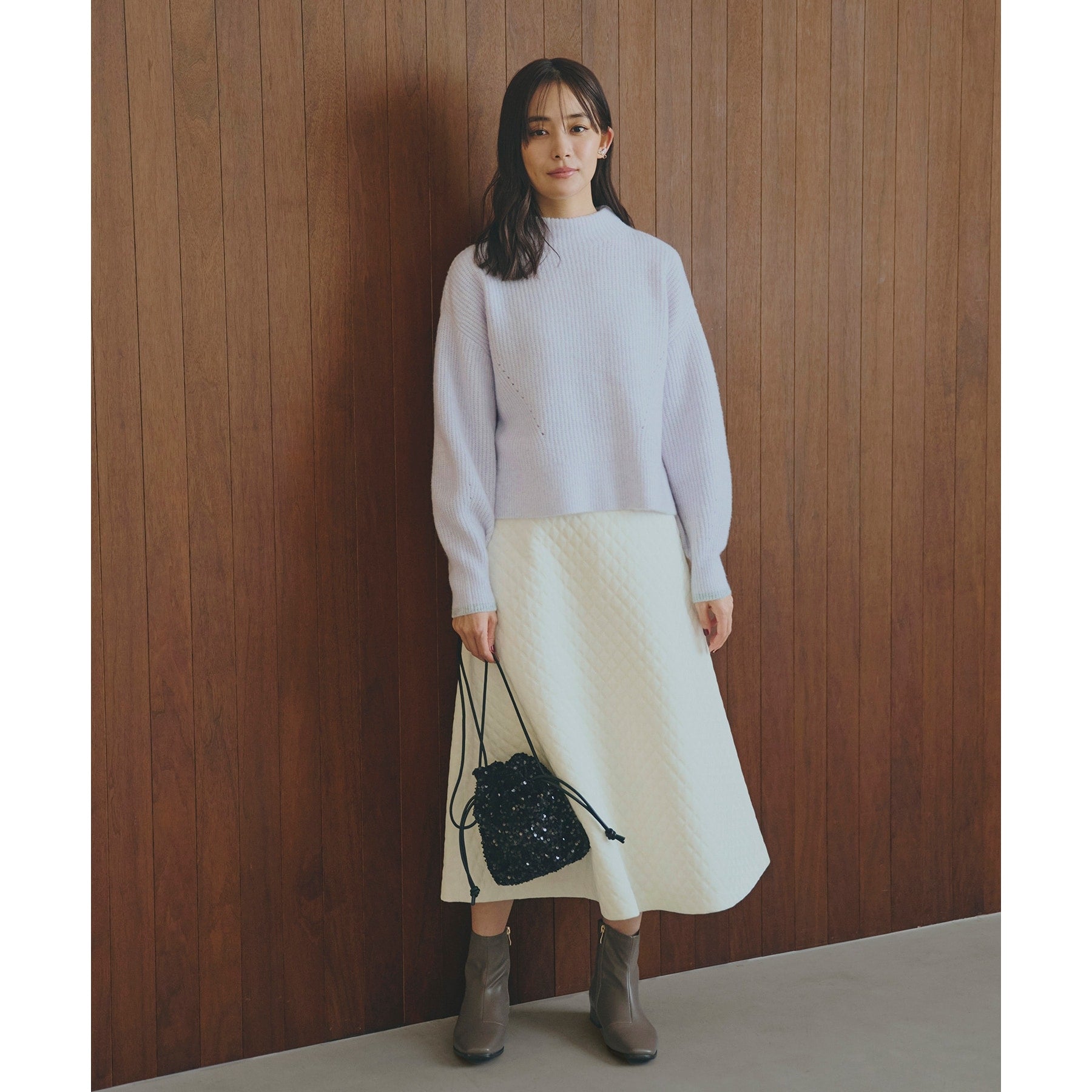 グローブ grove ベロアエンボススカート (オフホワイト(003)) オフホワイト(003)