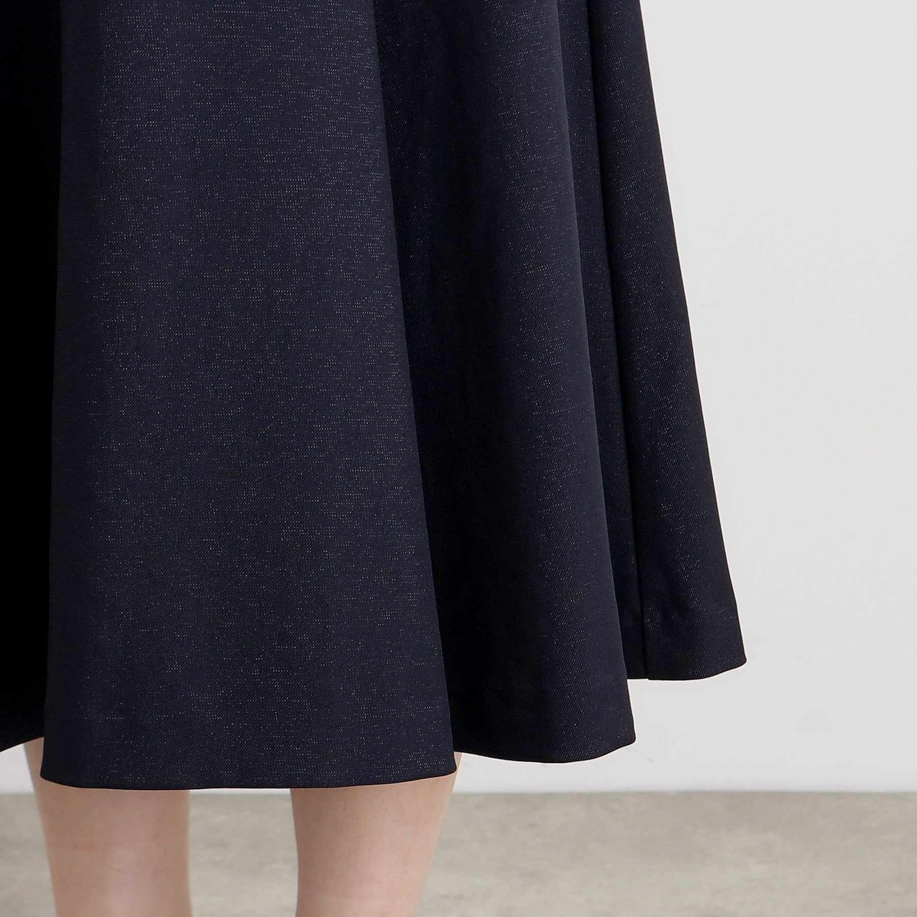 グローブ grove ベルト付きラメツイルフレアスカート (グレージュ(050)) グレージュ(050)