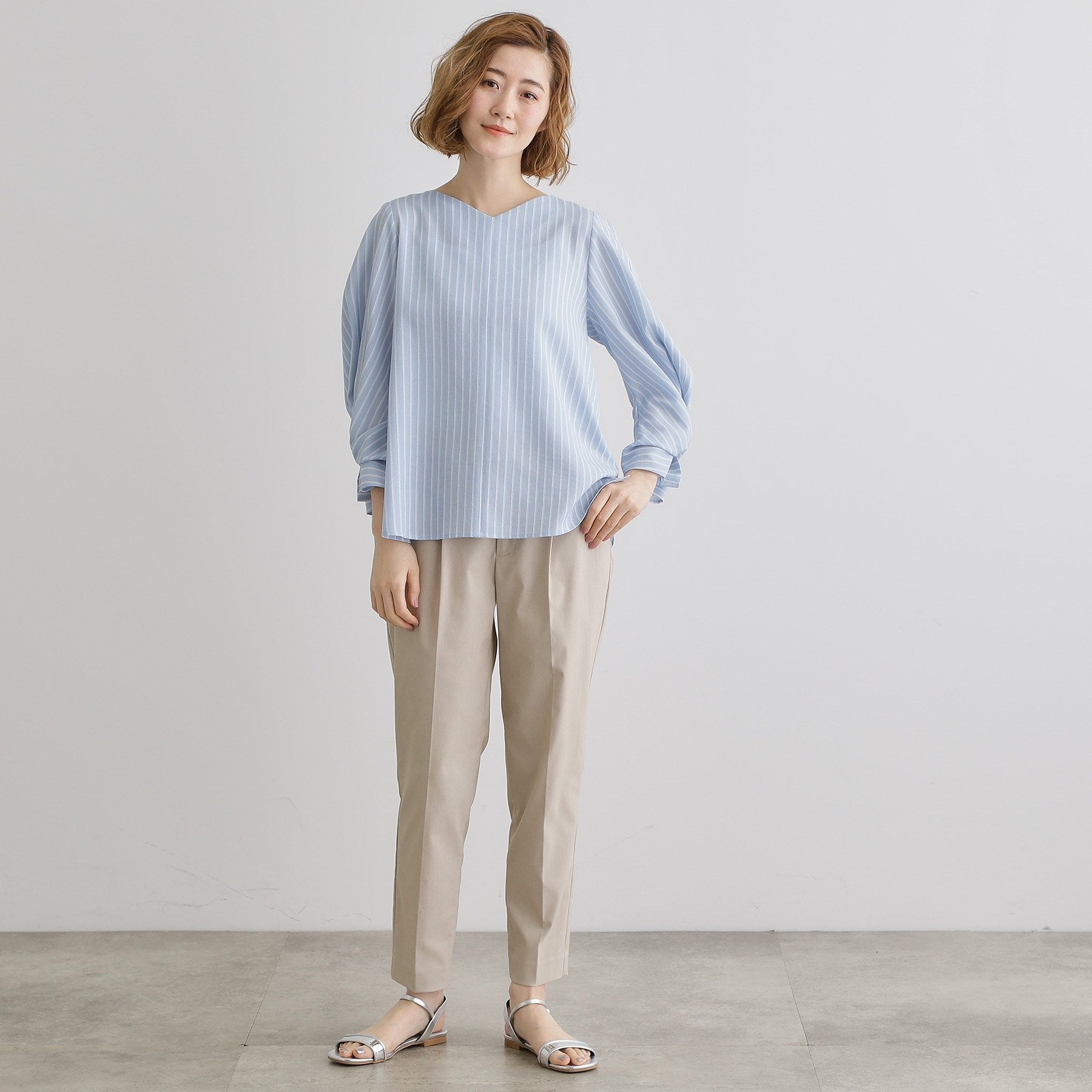 グローブ grove 【接触冷感】ハイパーストレッチテーパード (ブルー(093)) ブルー(093)