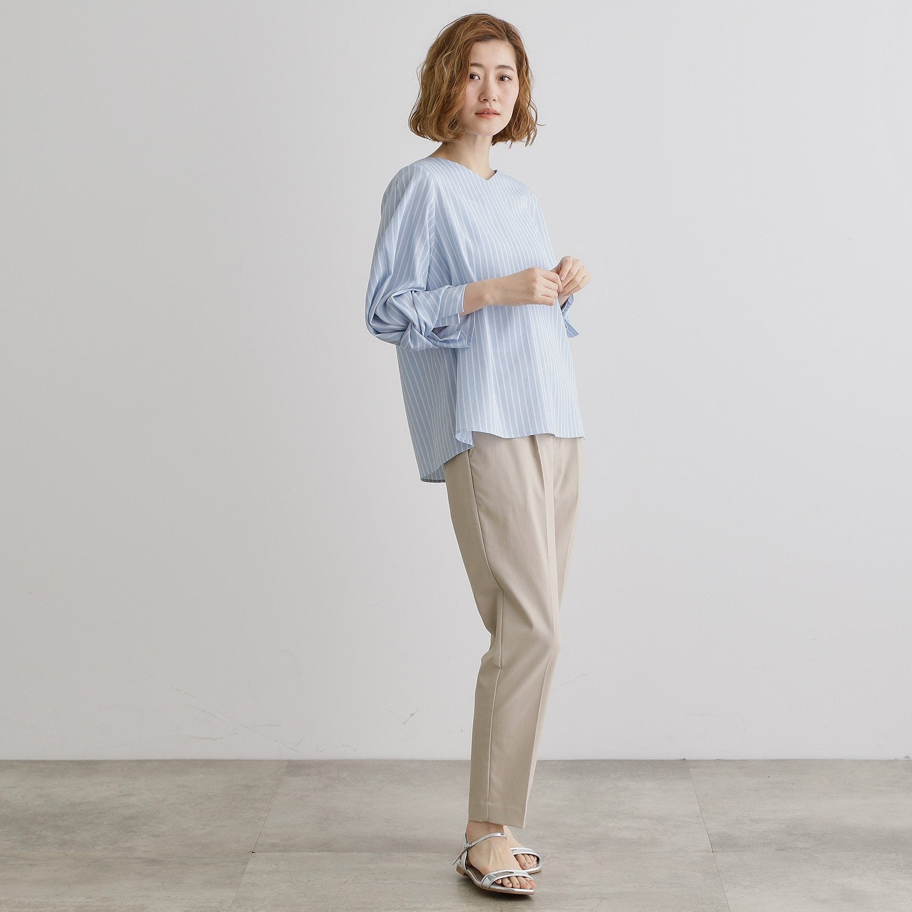 グローブ grove 【接触冷感】ハイパーストレッチテーパード (ブルー(093)) ブルー(093)