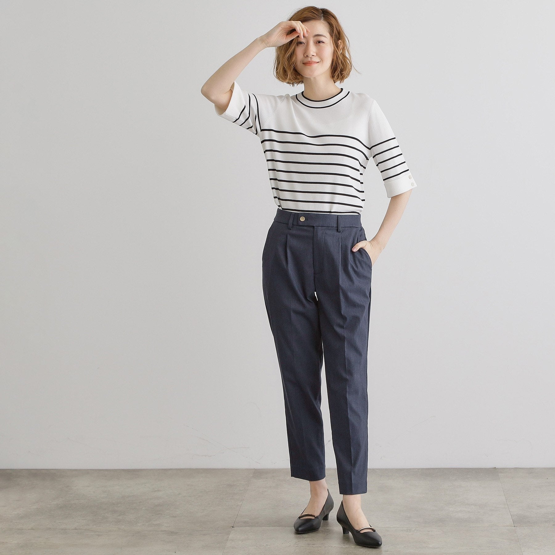 グローブ grove 【接触冷感】ハイパーストレッチテーパード (ブルー(093)) ブルー(093)