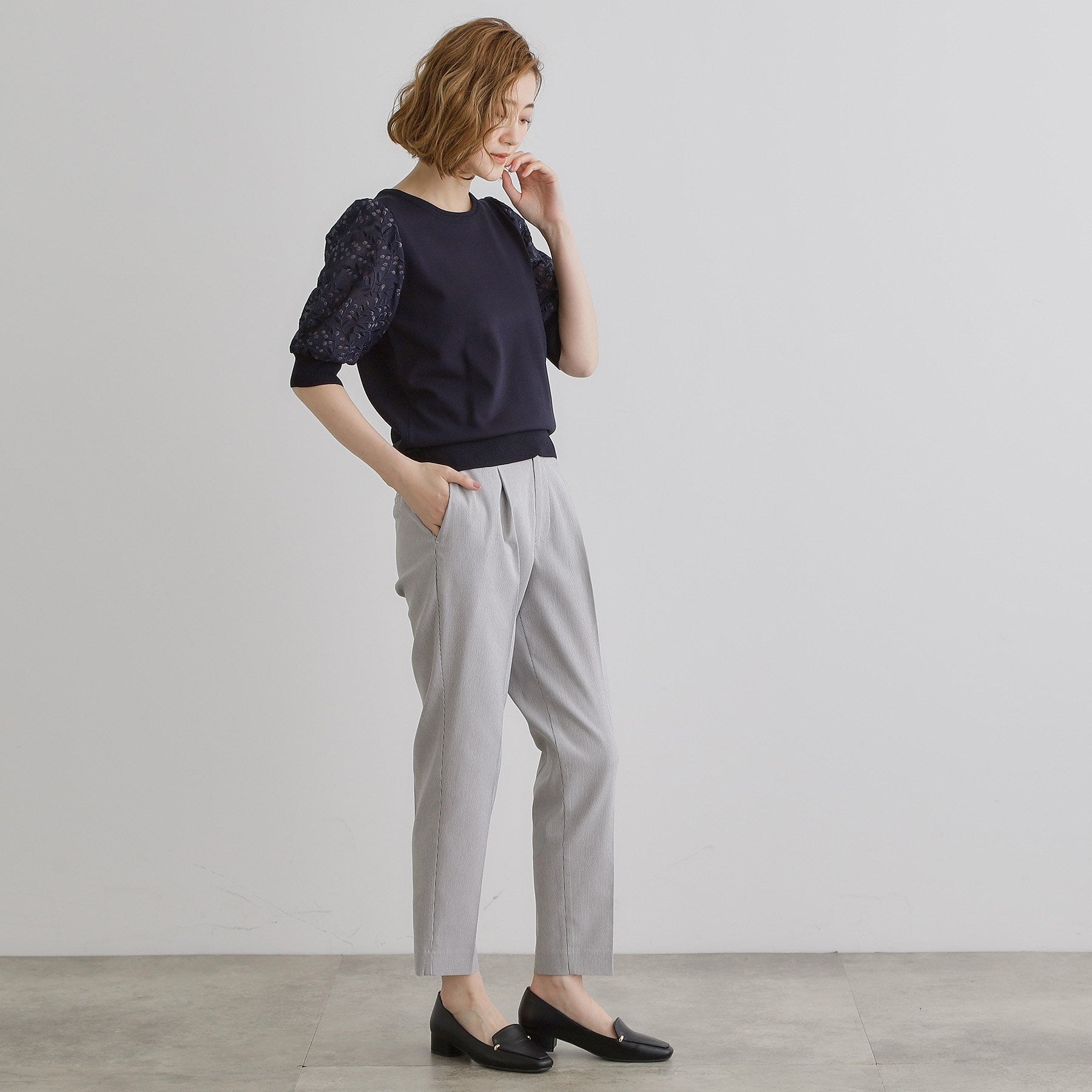 グローブ grove 【接触冷感】ハイパーストレッチテーパード (ブルー(093)) ブルー(093)