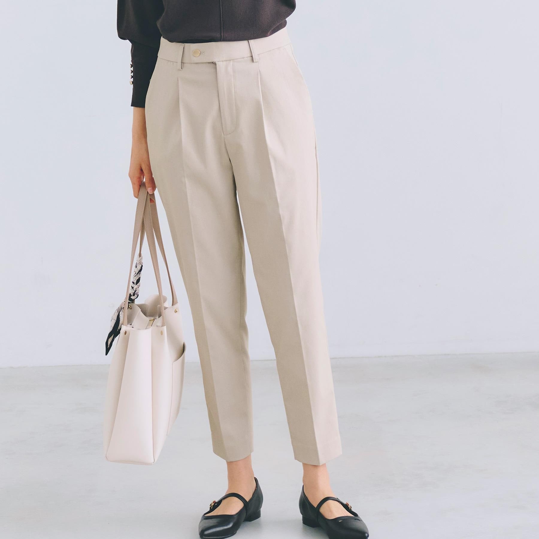 グローブ grove 【接触冷感】ハイパーストレッチテーパード (ライトベージュ(051)) ライトベージュ(051)