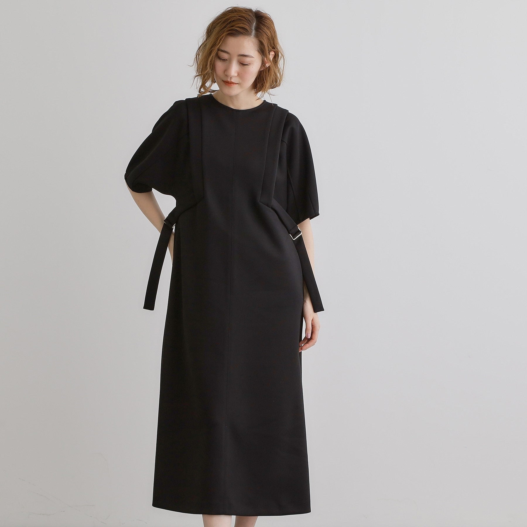 グローブ grove ポンチジャージマキシワンピ (ブラック(019)) ブラック(019)