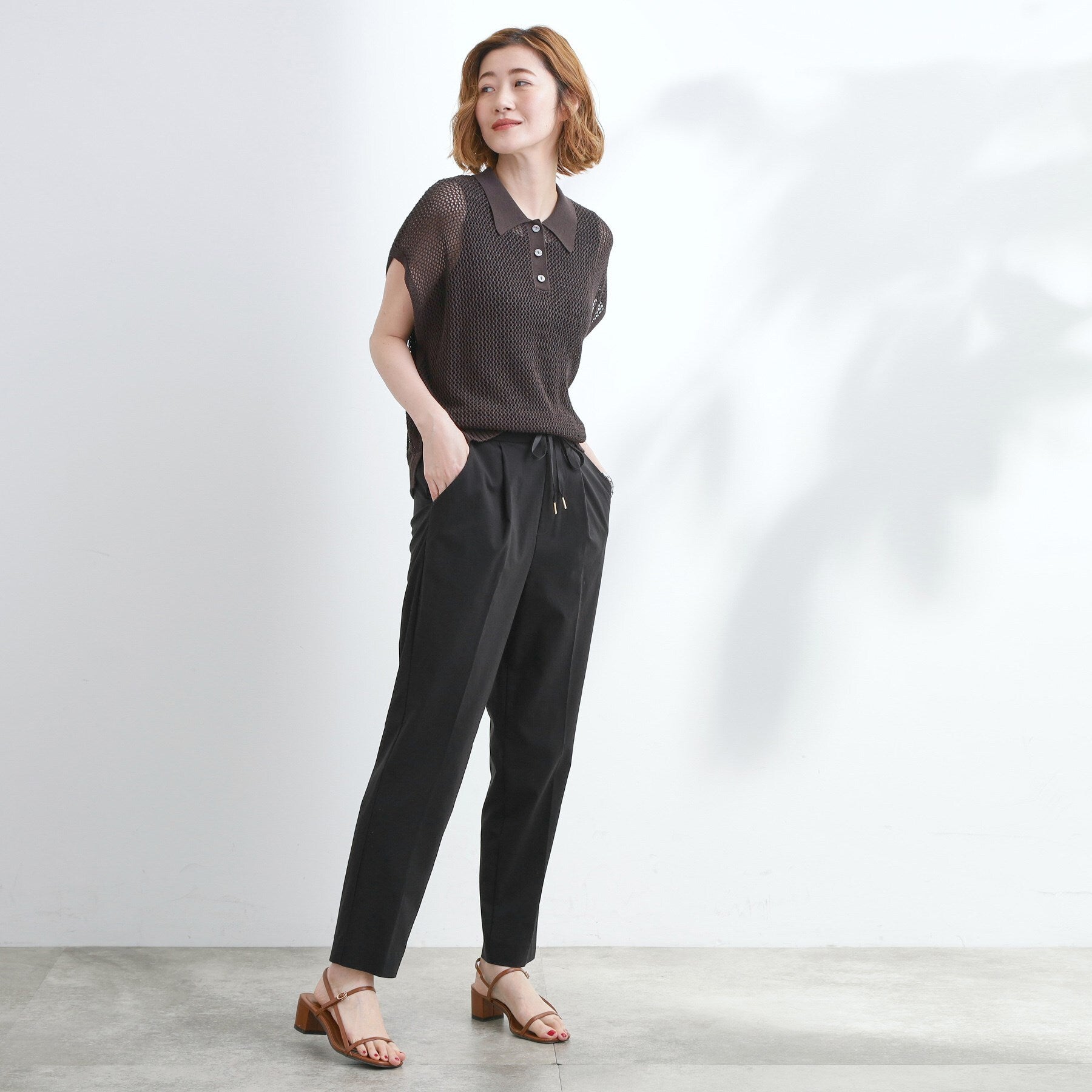 グローブ grove ハイパーストレッチジョガーパンツ (ブラック(019)) ブラック(019)