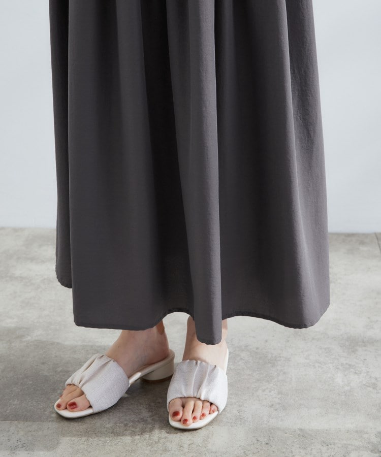 グローブ grove 【撥水】スパンボイルフレアスリーブワンピース (チャコールグレー(014)) チャコールグレー(014)