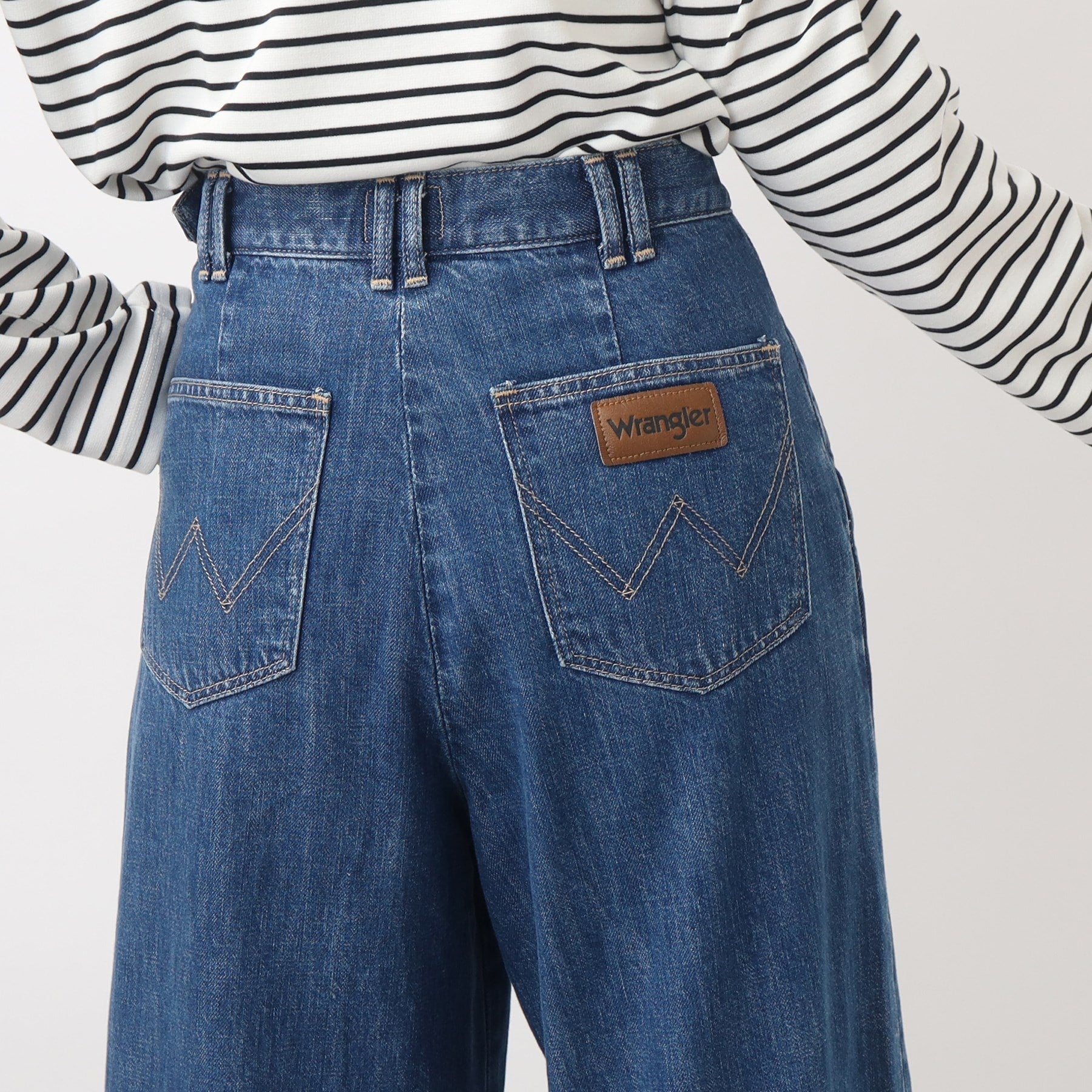 グローブ grove 【別注】Wrangler バギーパンツ (サックス(090)) サックス(090)