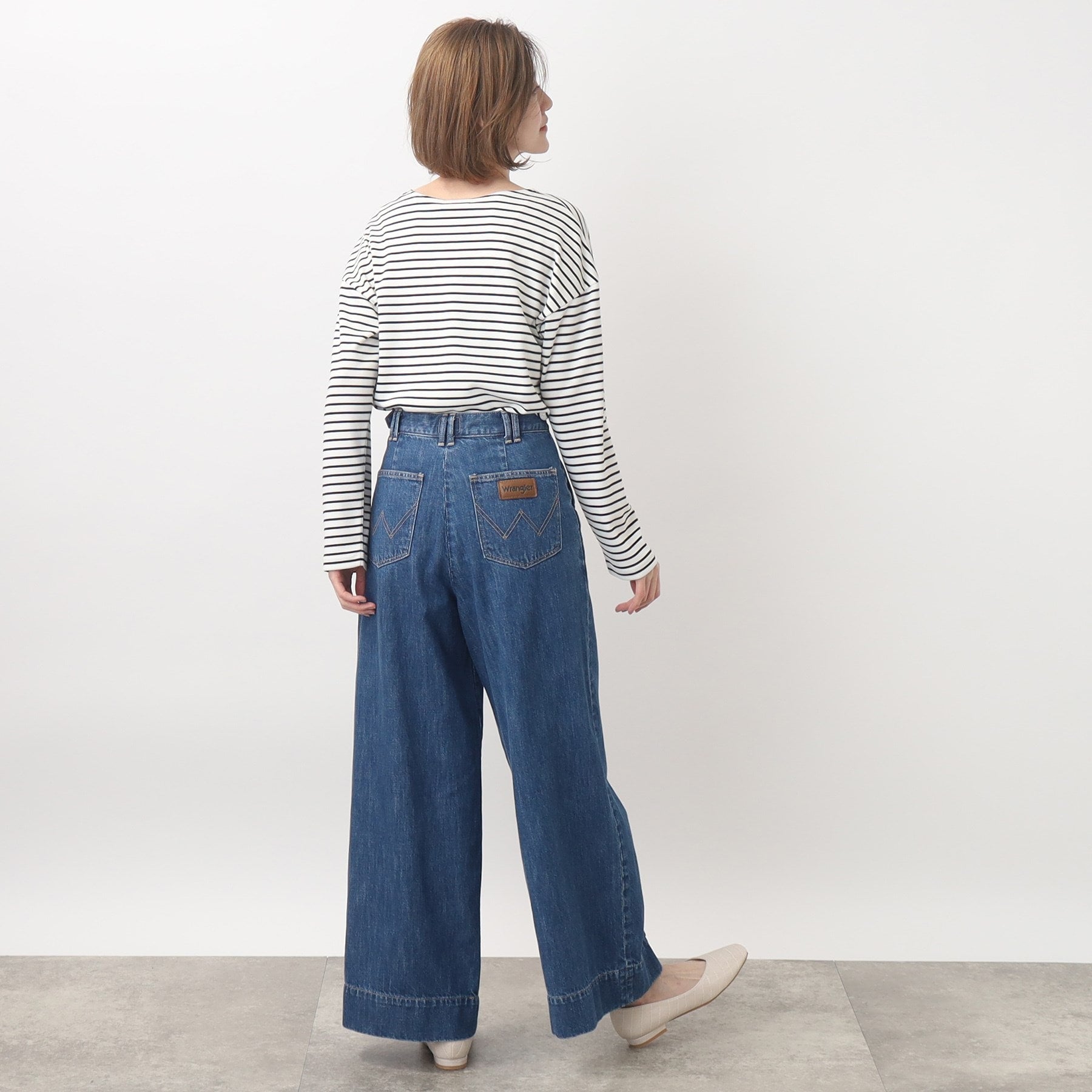 グローブ grove 【別注】Wrangler バギーパンツ (サックス(090)) サックス(090)