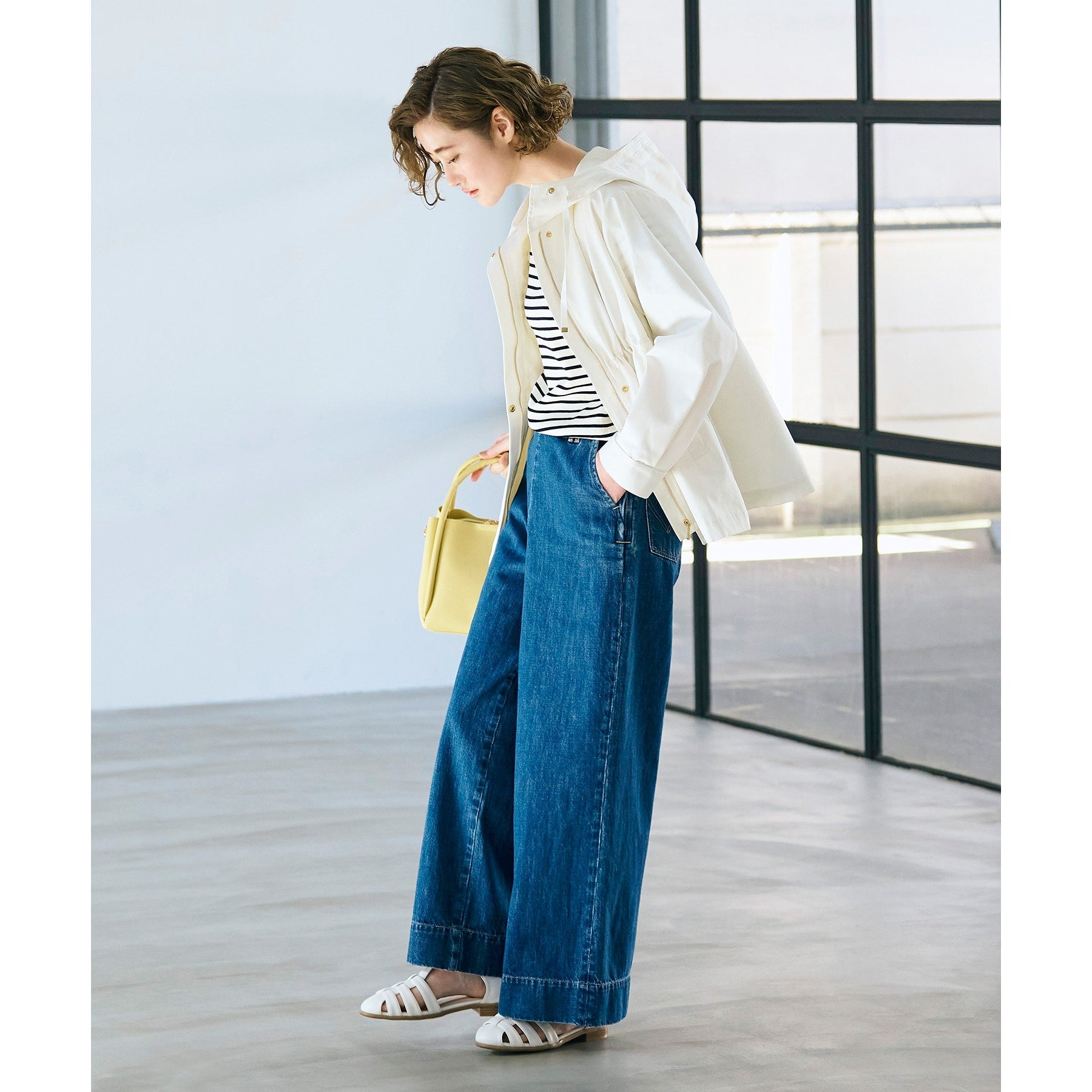 グローブ grove 【別注】Wrangler バギーパンツ (サックス(090)) サックス(090)