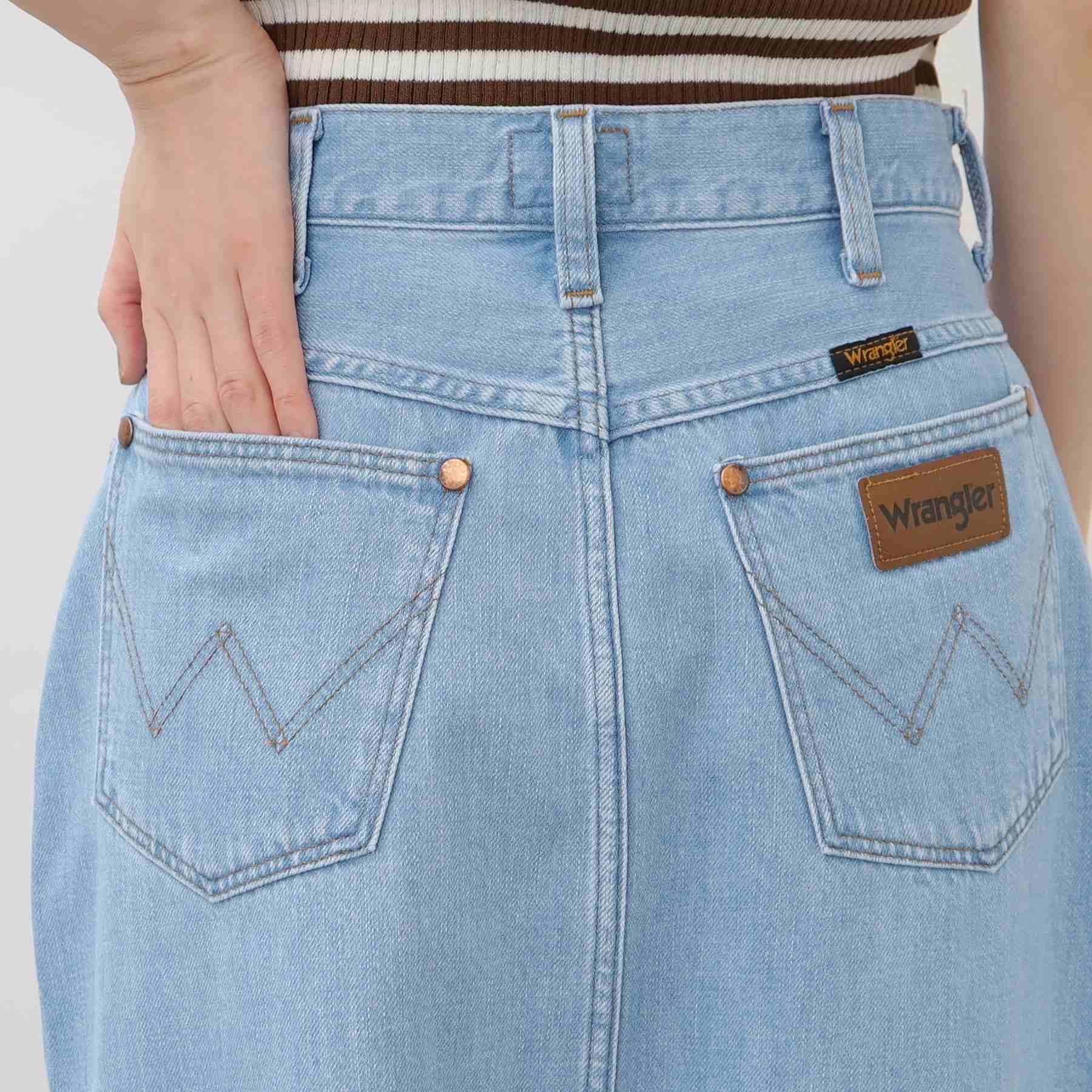 グローブ grove 【別注】Wrangler デニムスカート (サックス(090)) サックス(090)