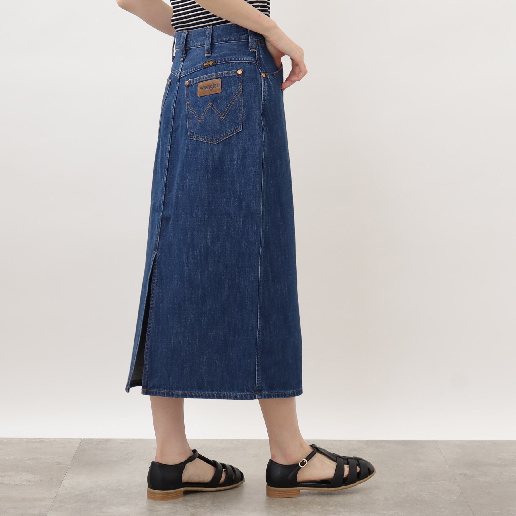 グローブ grove 【別注】Wrangler デニムスカート (サックス(090)) サックス(090)