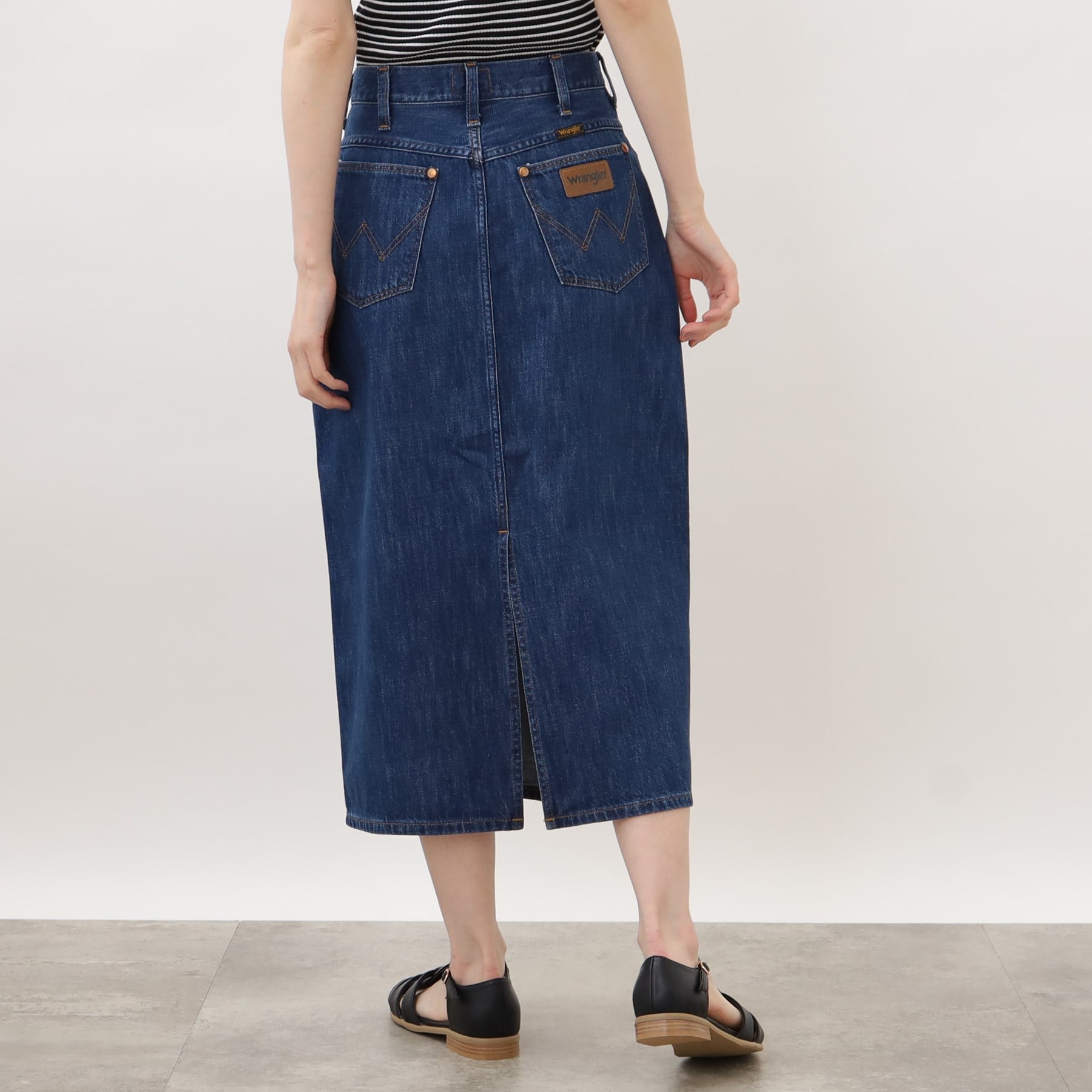 グローブ grove 【別注】Wrangler デニムスカート (ブルー(092)) ブルー(092)