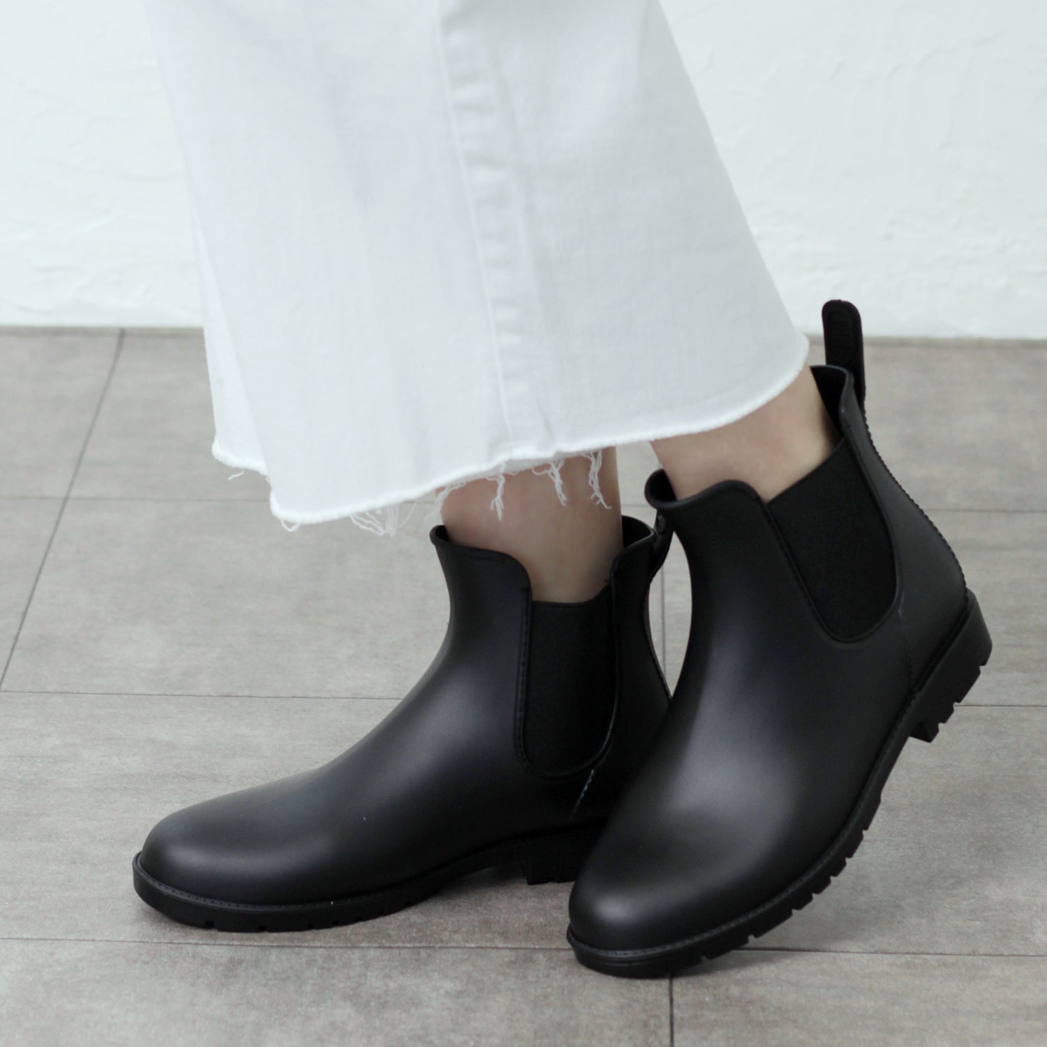 グランドフルール grandfleur サイドゴアのレインブーツ