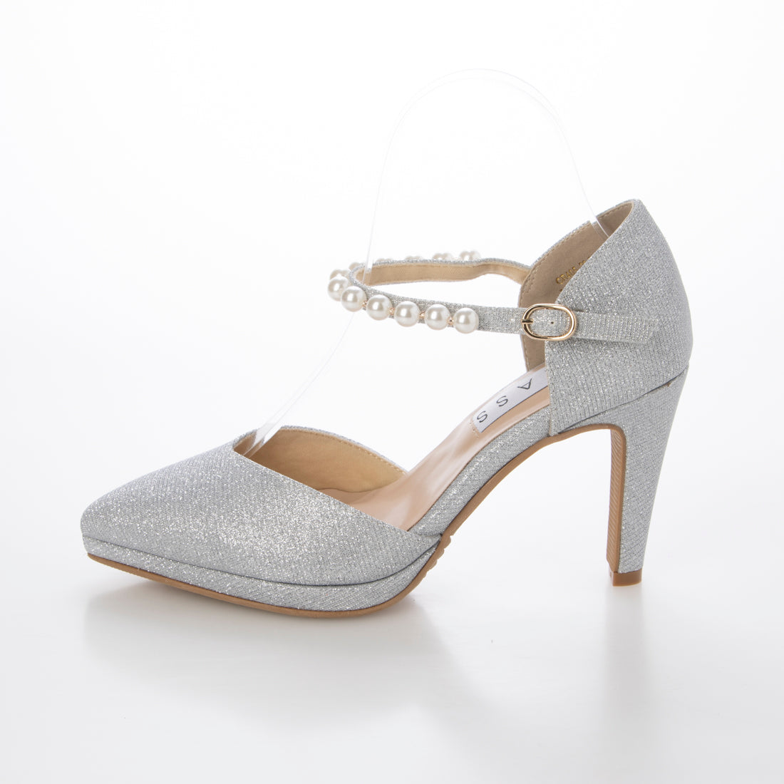 パール付きセパレートパンプス GRASS GR405 SIL
