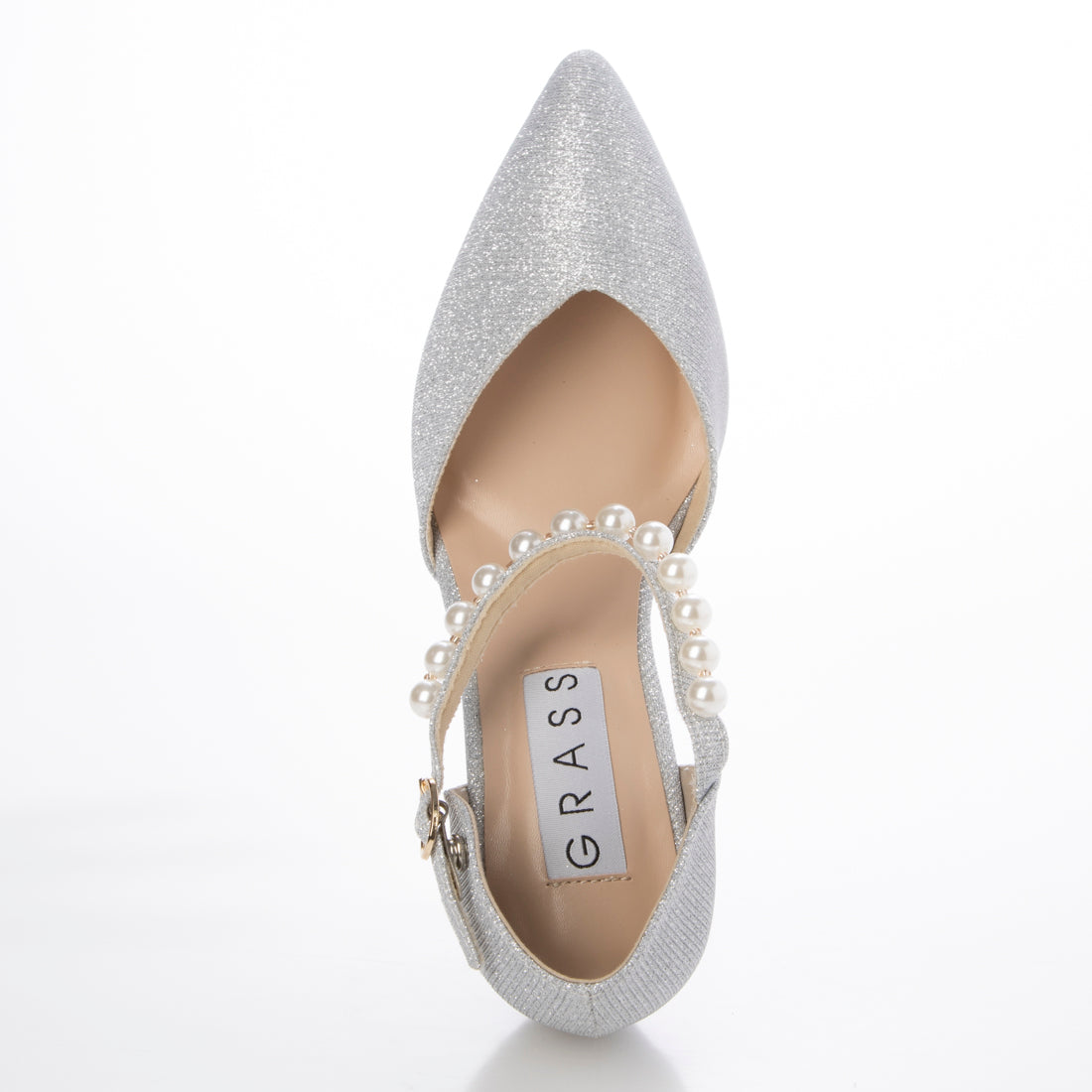 パール付きセパレートパンプス GRASS GR405 SIL