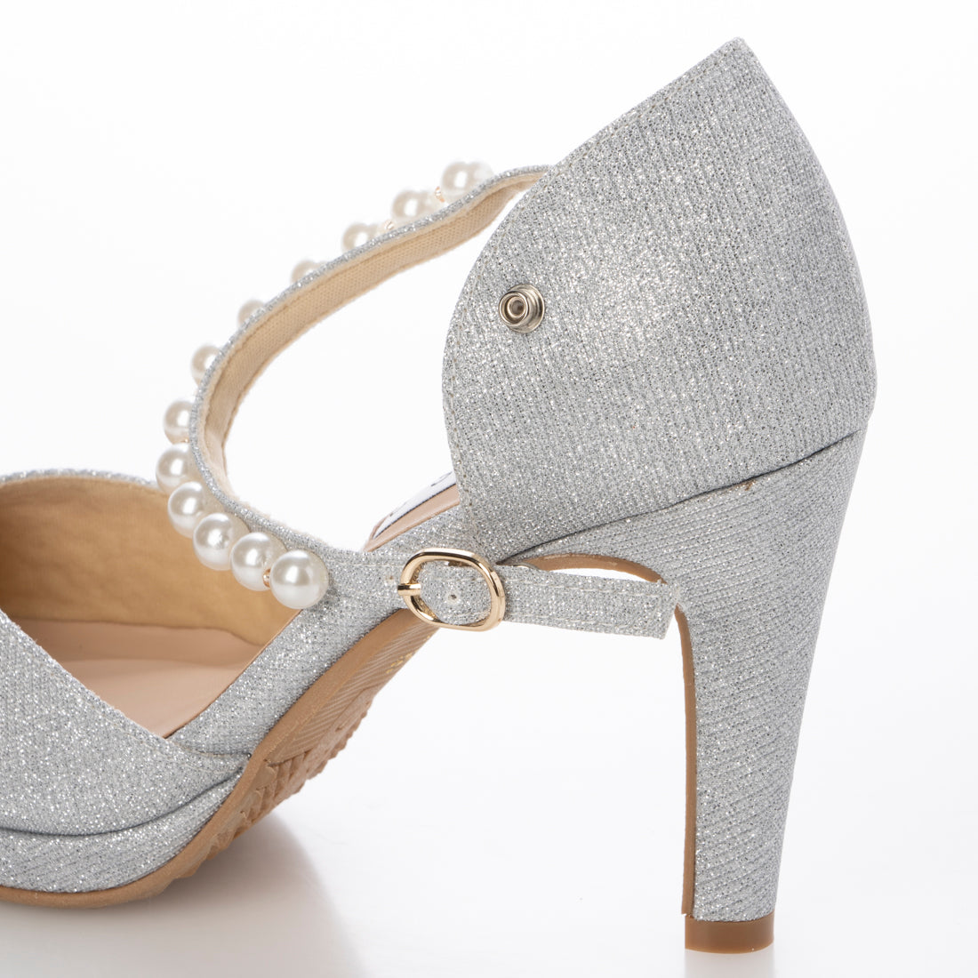 パール付きセパレートパンプス GRASS GR405 SIL