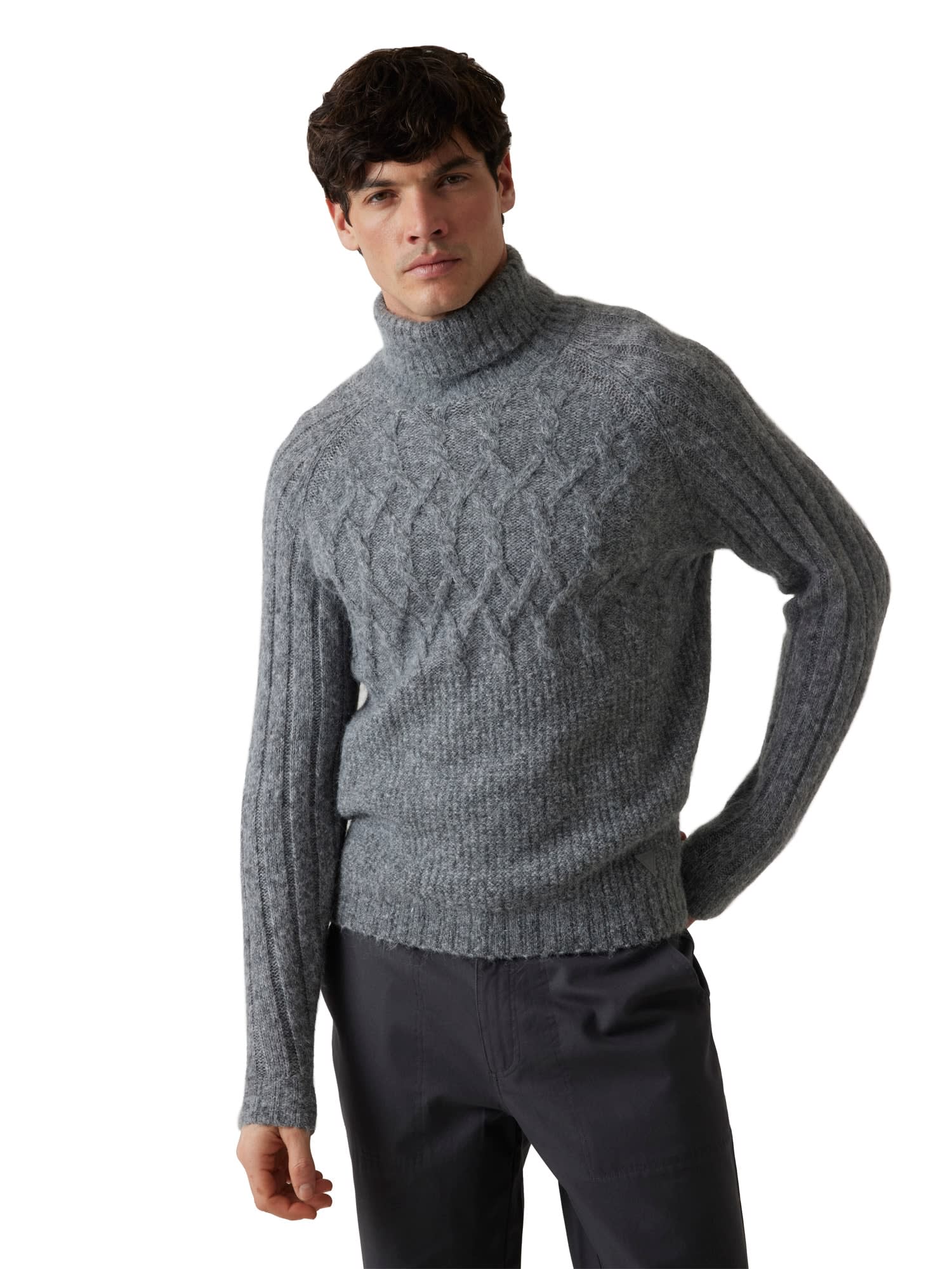 ゲス GUESS JEMMY Tn Mixed Stitch Sweater (H91I) H91I