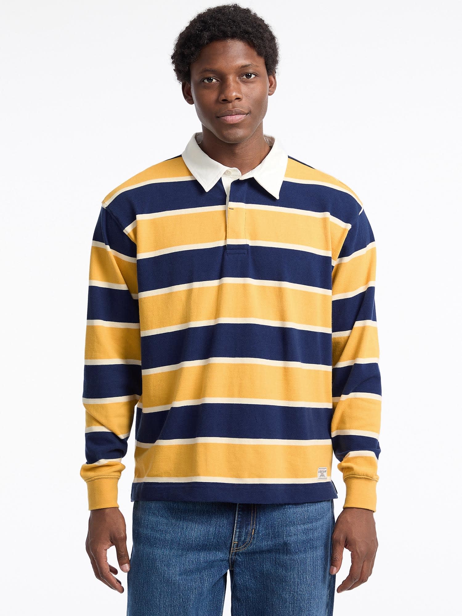 ゲス GUESS GUESS JEANS Long Sleeves Rugby Stripe Polo (S20X) S20X