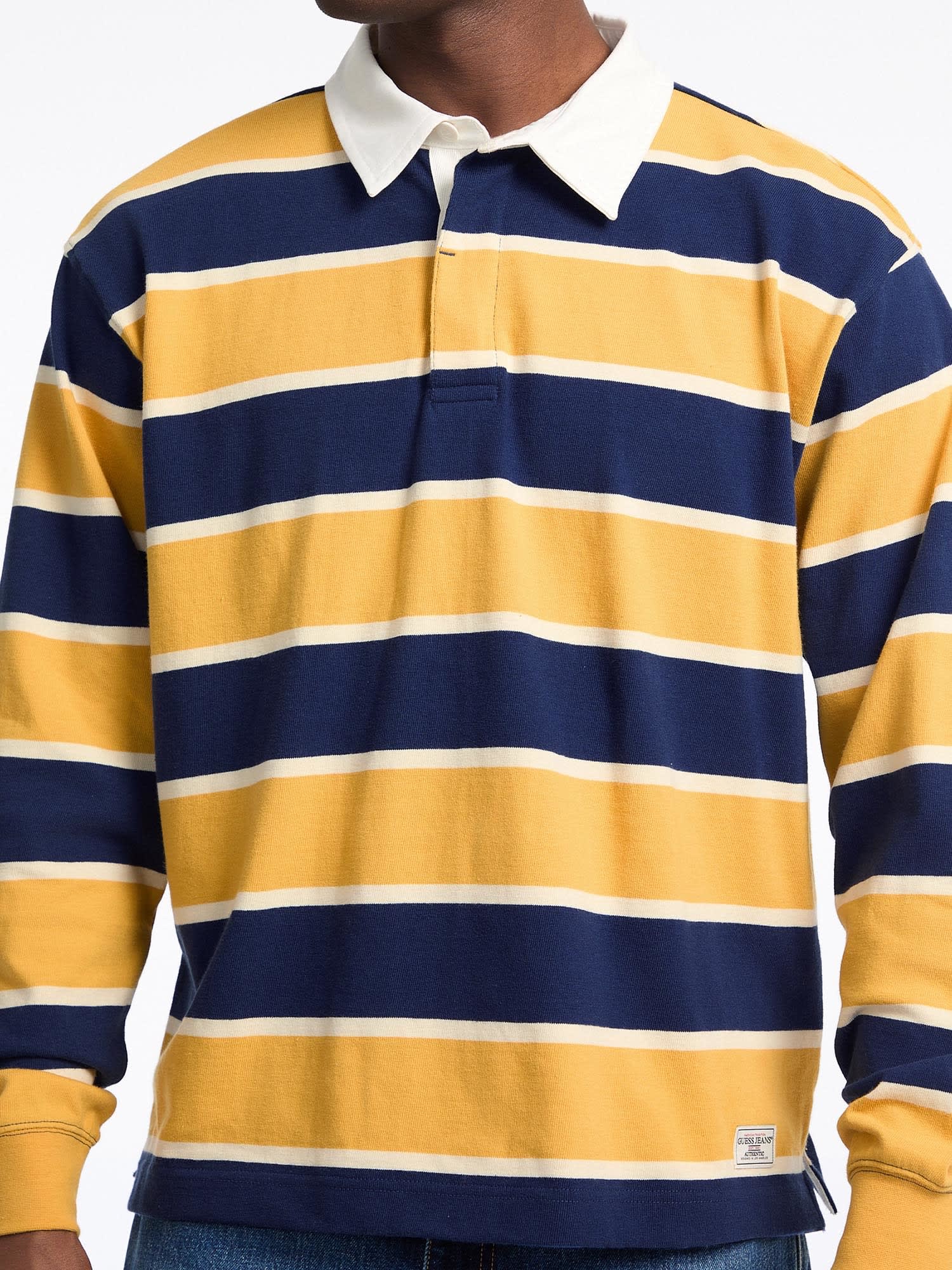 ゲス GUESS GUESS JEANS Long Sleeves Rugby Stripe Polo (S20X) S20X