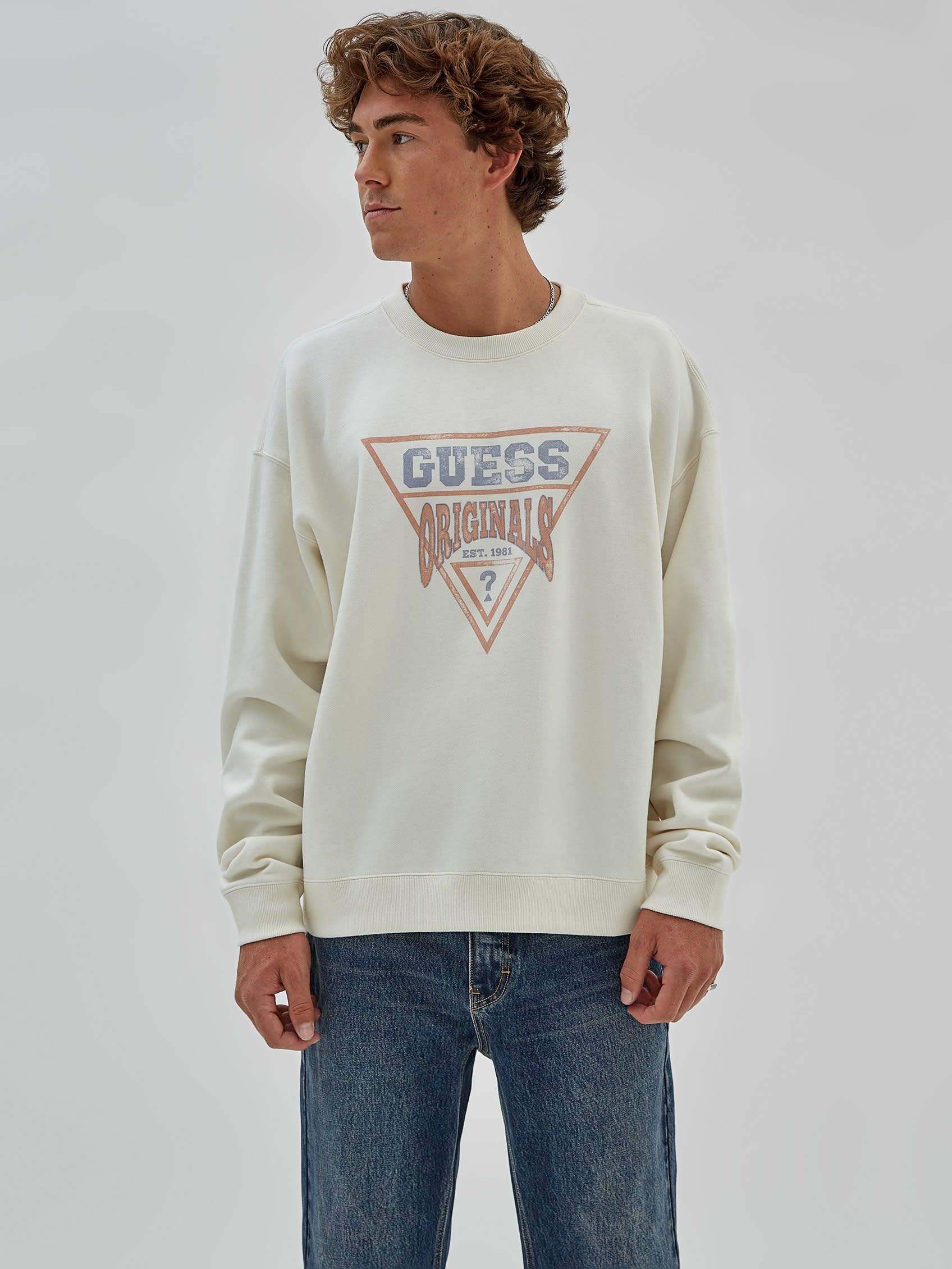 GUESS GUESS Originals Vintage Dev Sweatshirt Tops Sweatshirts