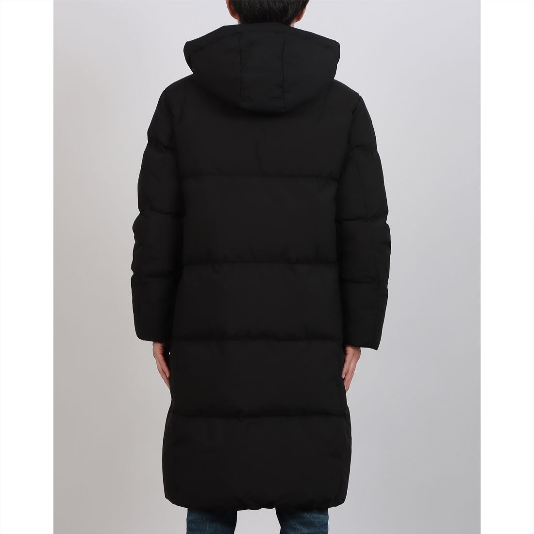 ゲス GUESS UNI Hooded Long Down Jacket (BLK) BLK