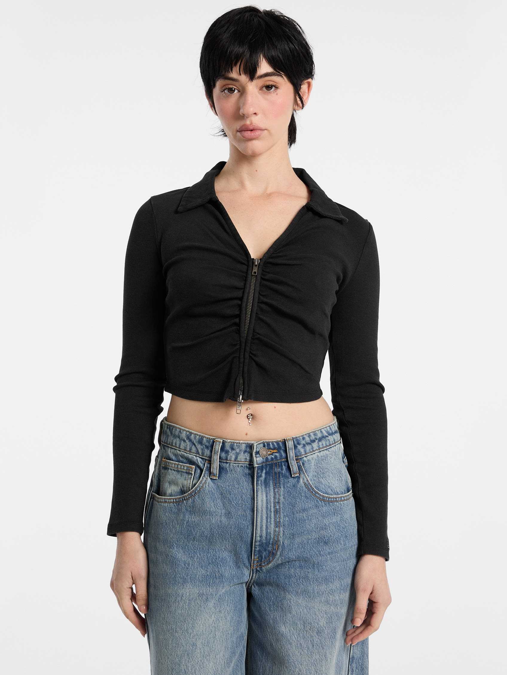 ゲス GUESS GUESS Originals Shirred Cardigan (JTMU) JTMU